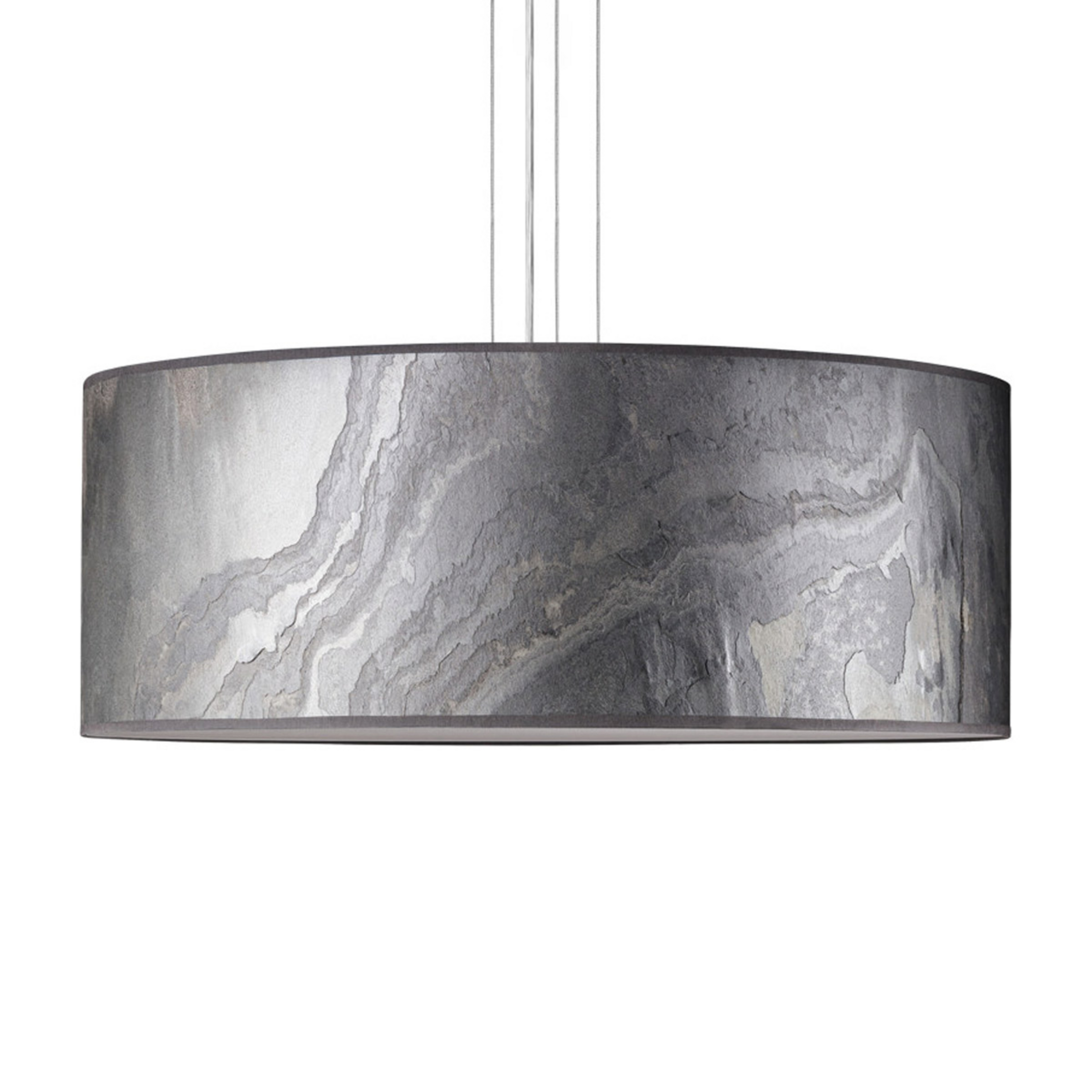 LeuchtNatur Discus Hängelampe 50cm Schiefer grau