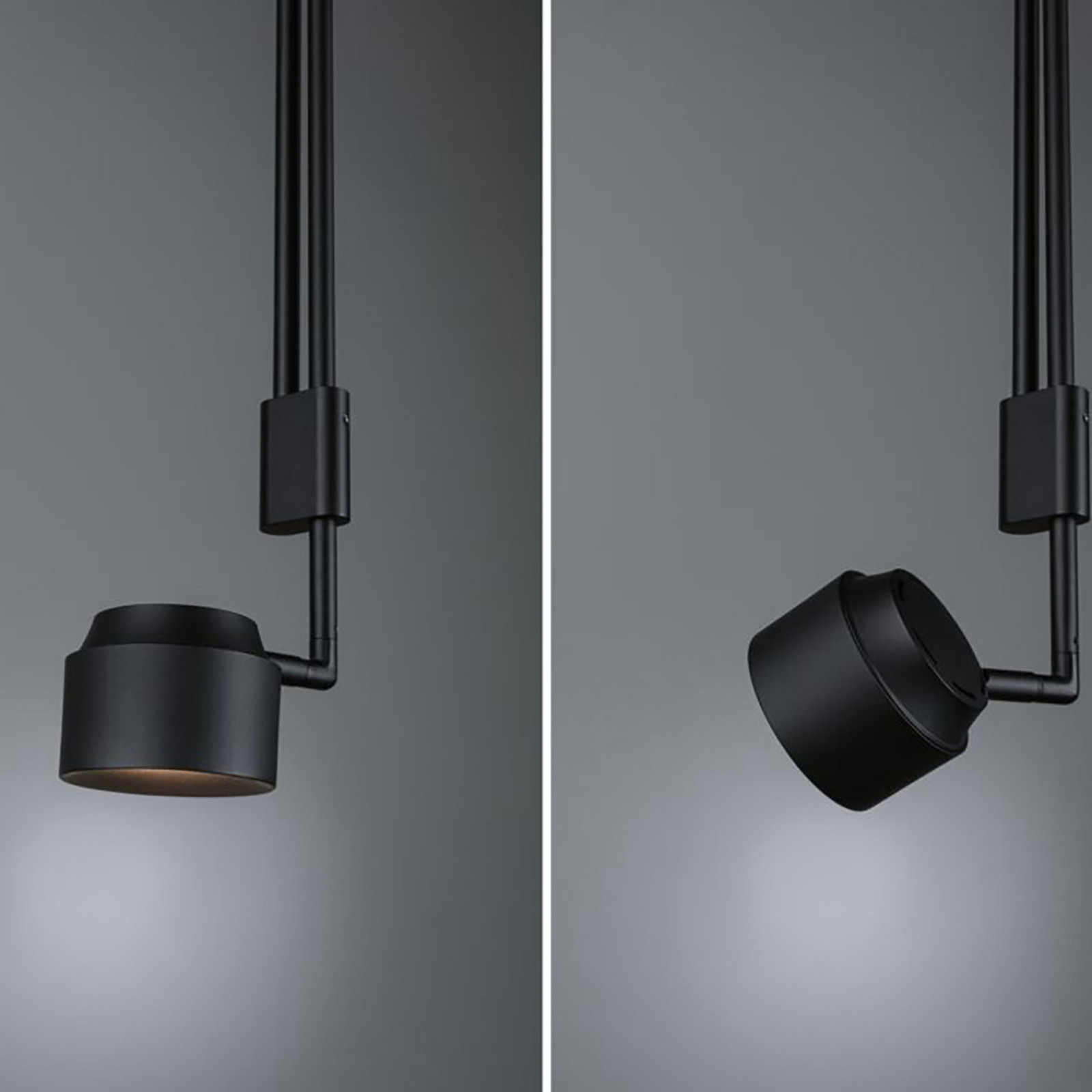 Paulmann Puric Pane pendul LED ZigBee Ø 86cm - Camera de zi / sufragerie - modern - negru - Plastic
