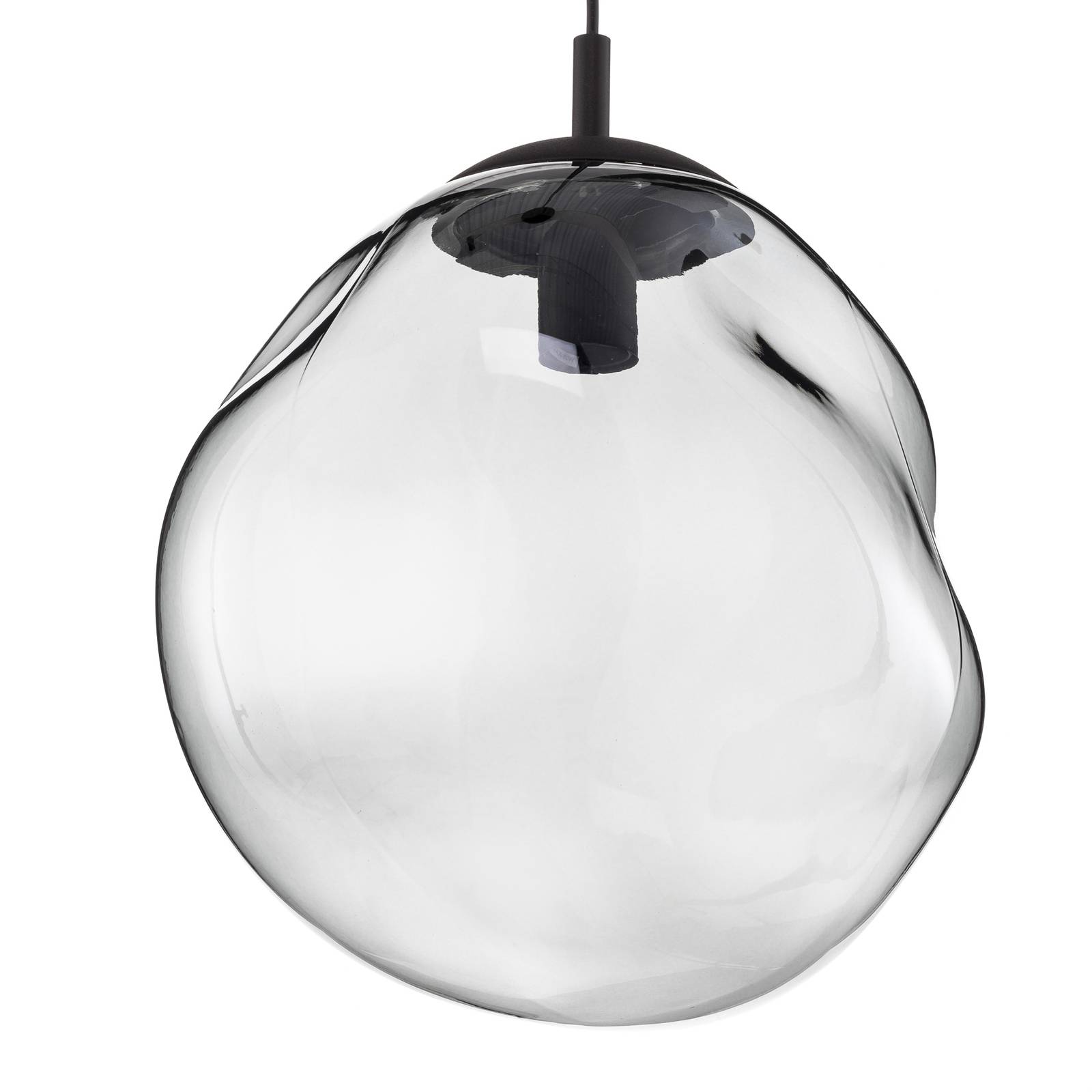 Lampa wisząca Sol, Ø 35 cm, czarny/dymny szary