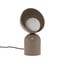 beige / vit satinerad