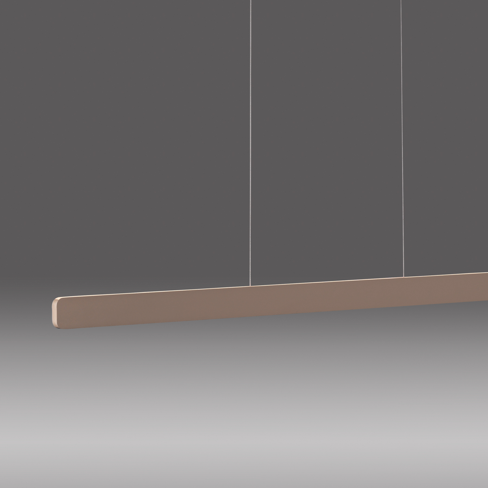 Lámpara colgante LED Q-Stretto de Paul Neuhaus, bronce, 120 cm