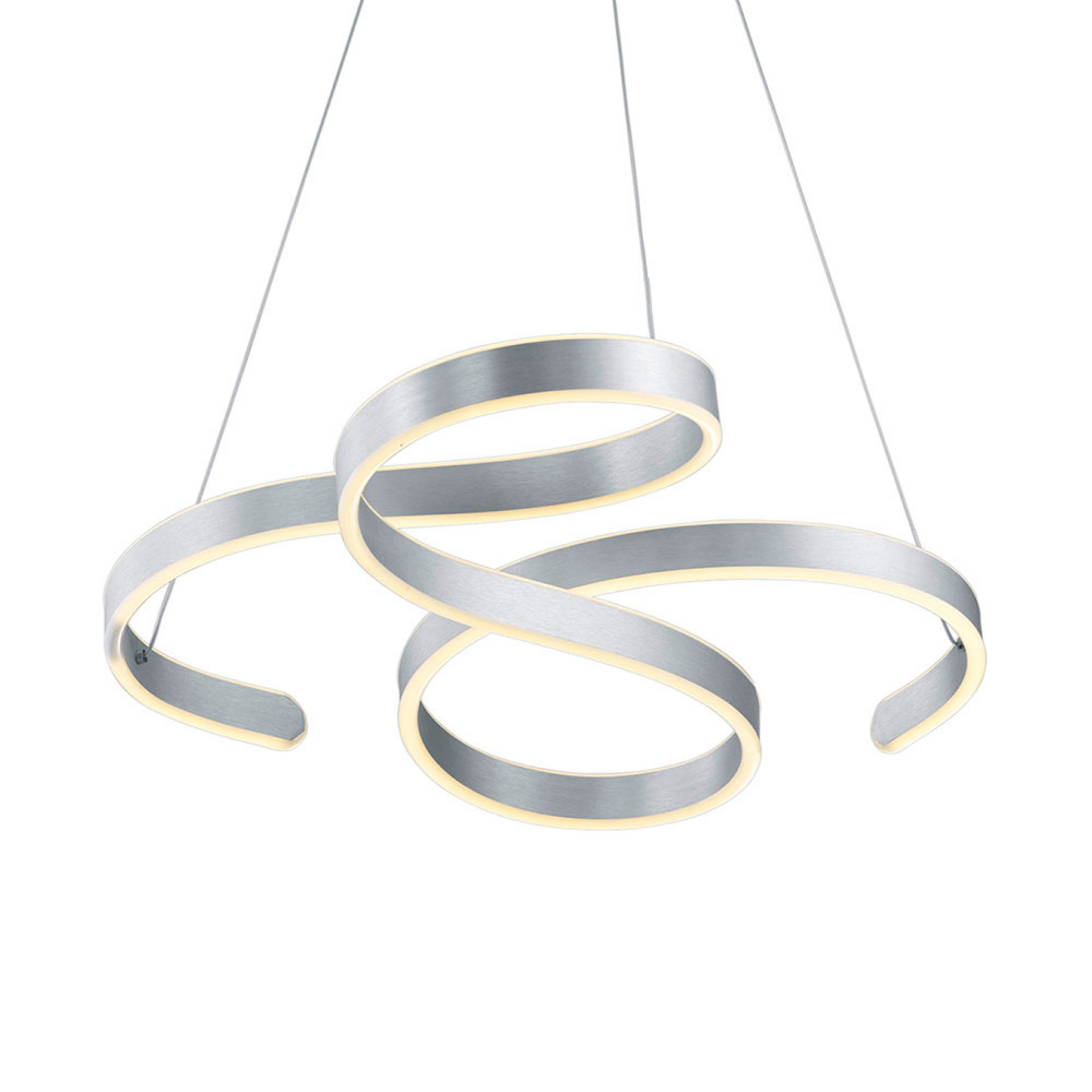 Suspension LED Francis, aluminium brossé