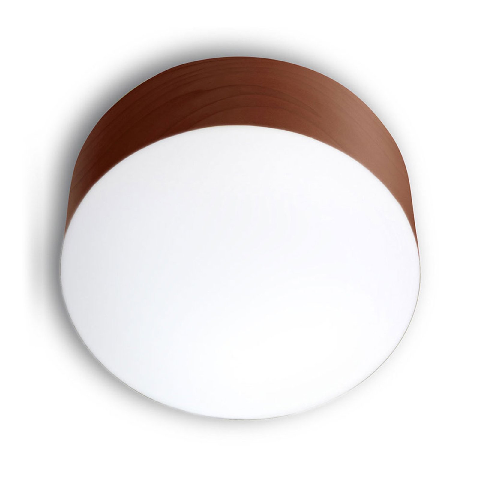 LZF Gea ceiling lamp 0-10 V dim, Ø 20 cm chocolate