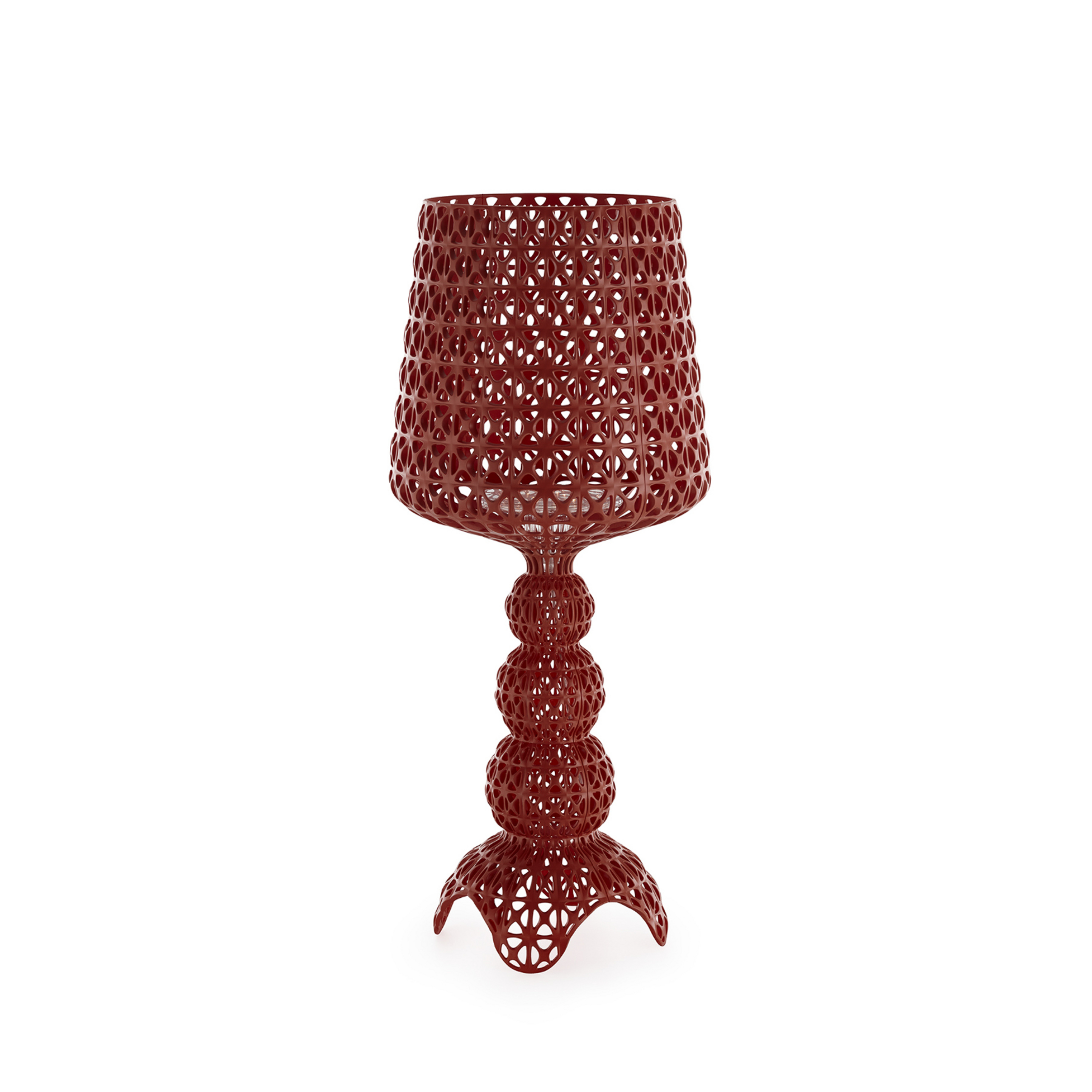 Kartell LED-Tischleuchte Mini Kabuki, dunkelrot, Höhe 70 cm