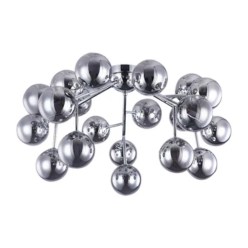 Maytoni Dallas taklampa, 20 glaskulor, krom