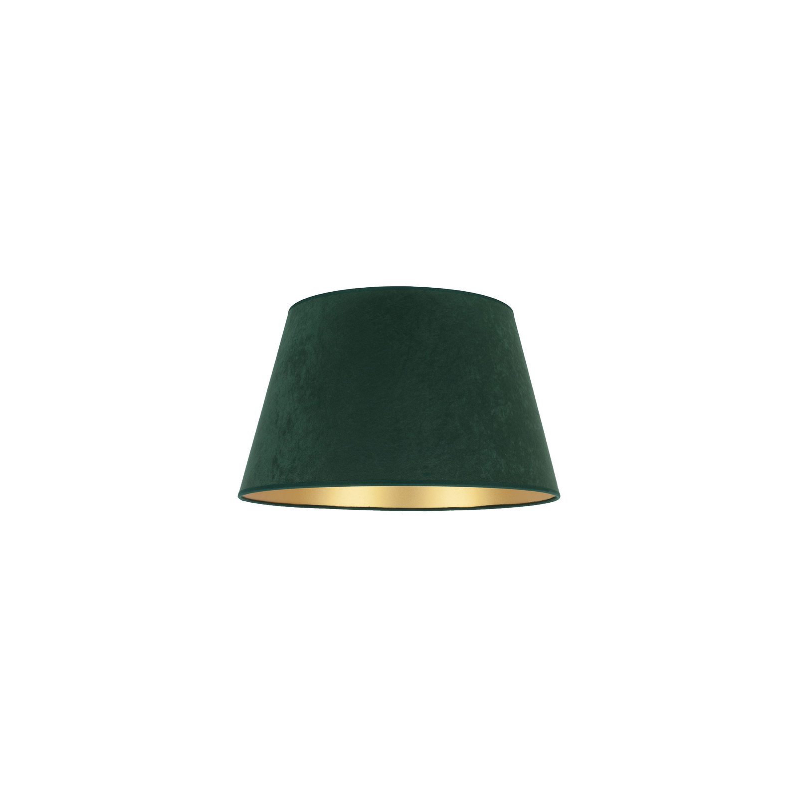 Lampeskjerm Cone høyde 18 cm, mørkegrønn/gull