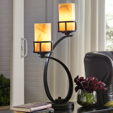 Med Onyx-skjermer - bordlampe Kyle