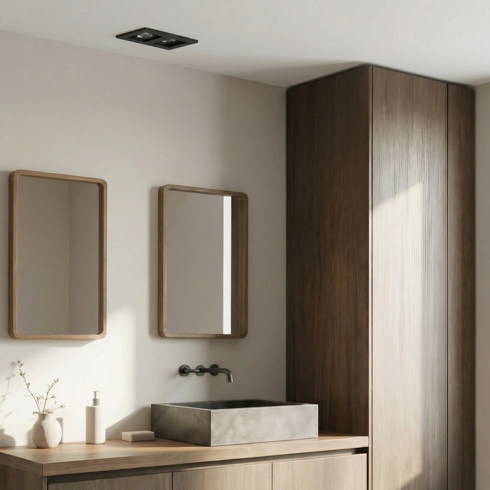 Lindby downlight Thorid, czarny, 19 x 10 cm, 2-punktowa, GU10