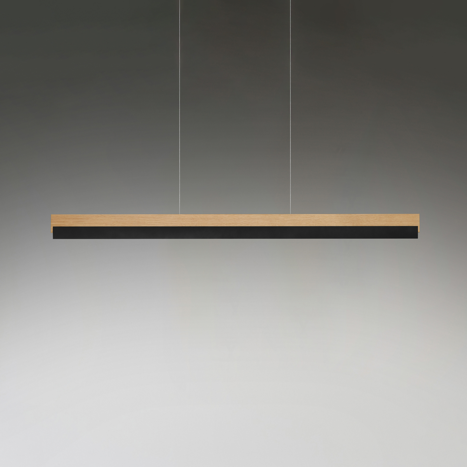 Rothfels Keijo colgante LED negro/roble 103 cm