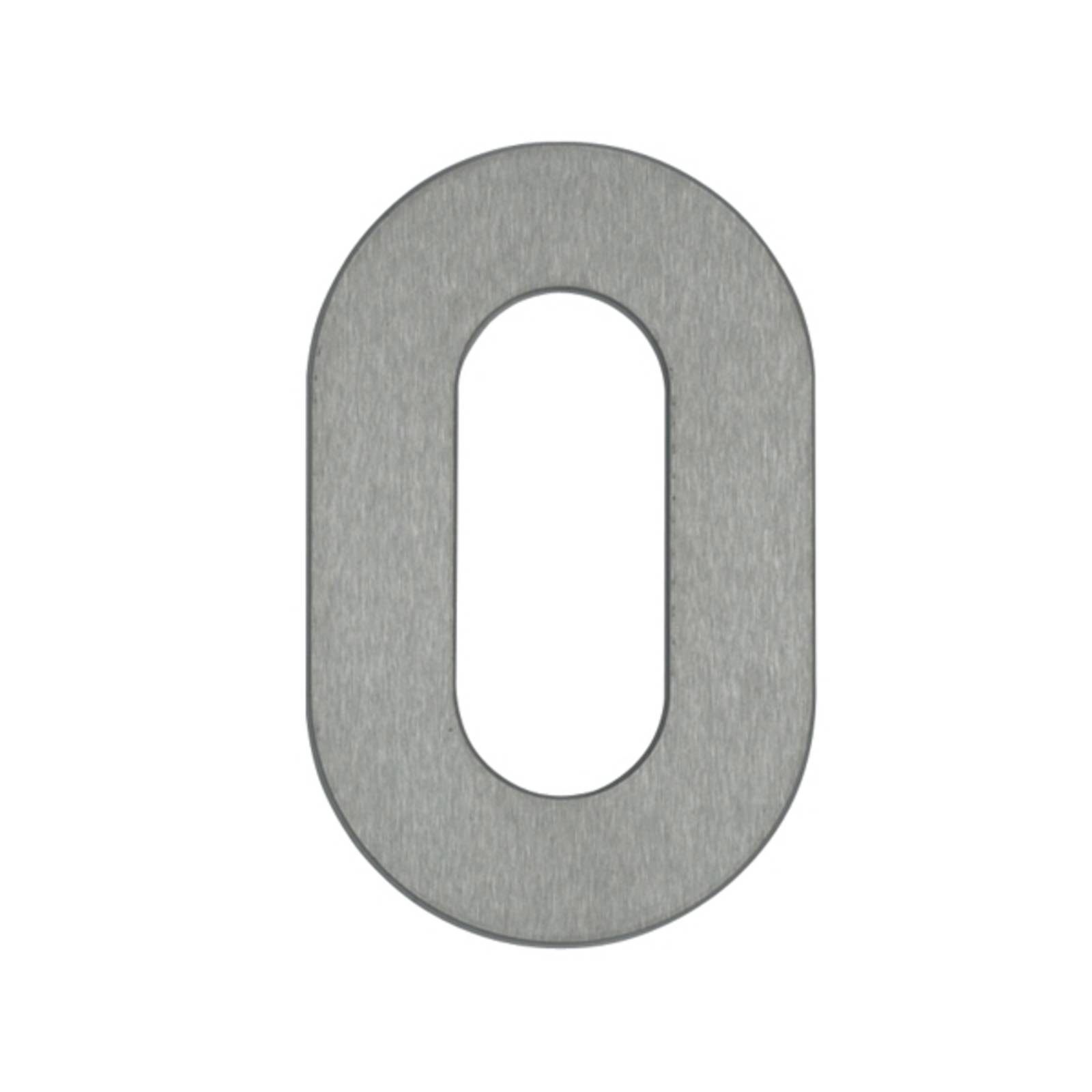 „0” házszám - rozsdamentes acél