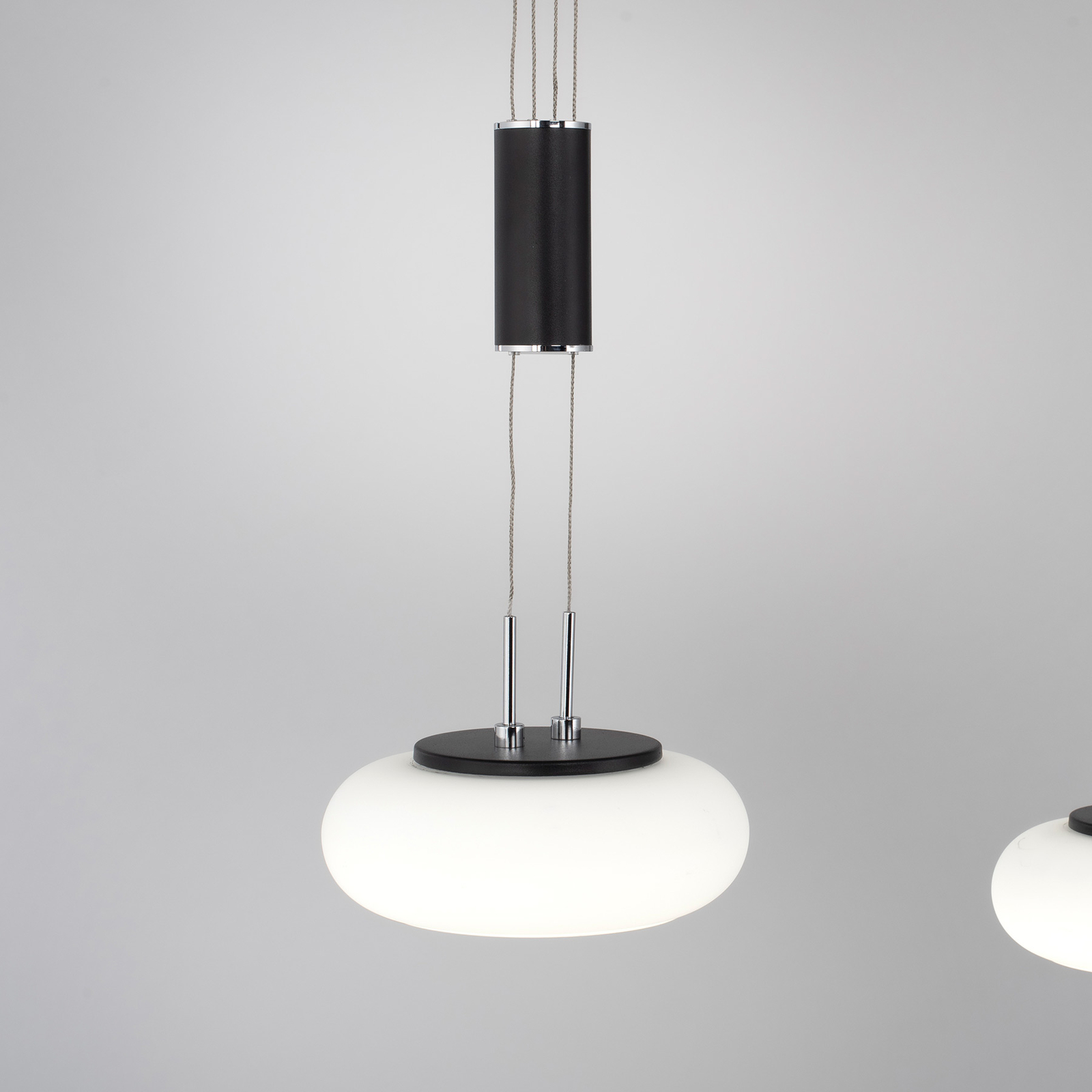 Paul Neuhaus Q-ETIENNE LED hanglamp 2-lamps, zwart