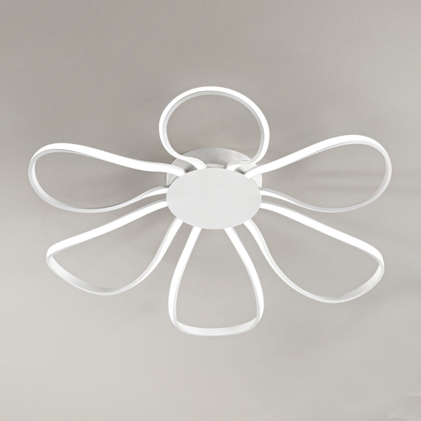 Perenz Blossom LED ceiling light, Ø 62 cm, for Living / Dining Room, aluminium, silicone, 50 W, energy efficiency: A, H: 11 cm