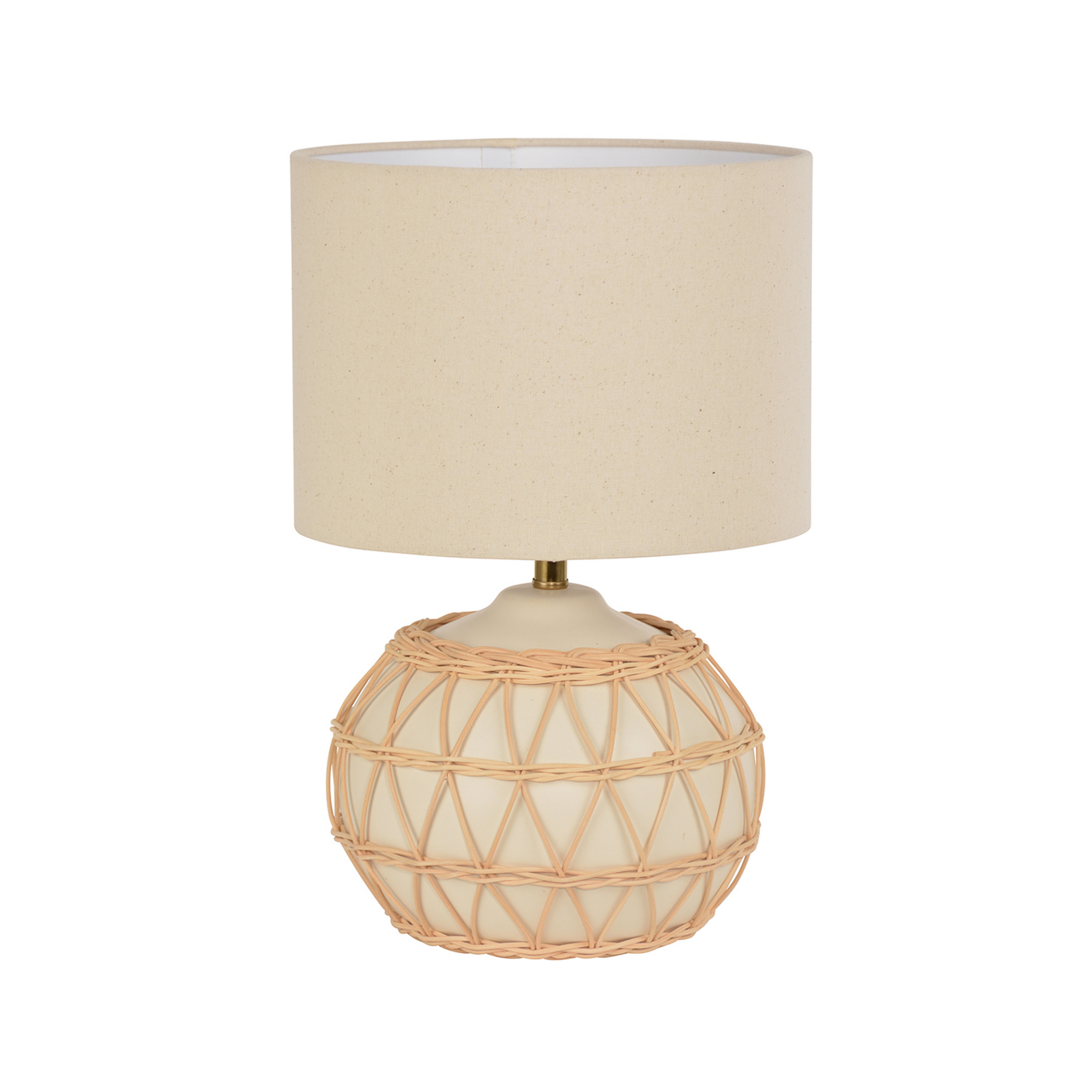 Lampe à poser Cyclades ivoire/beige, hauteur 35 cm - COREP SAS