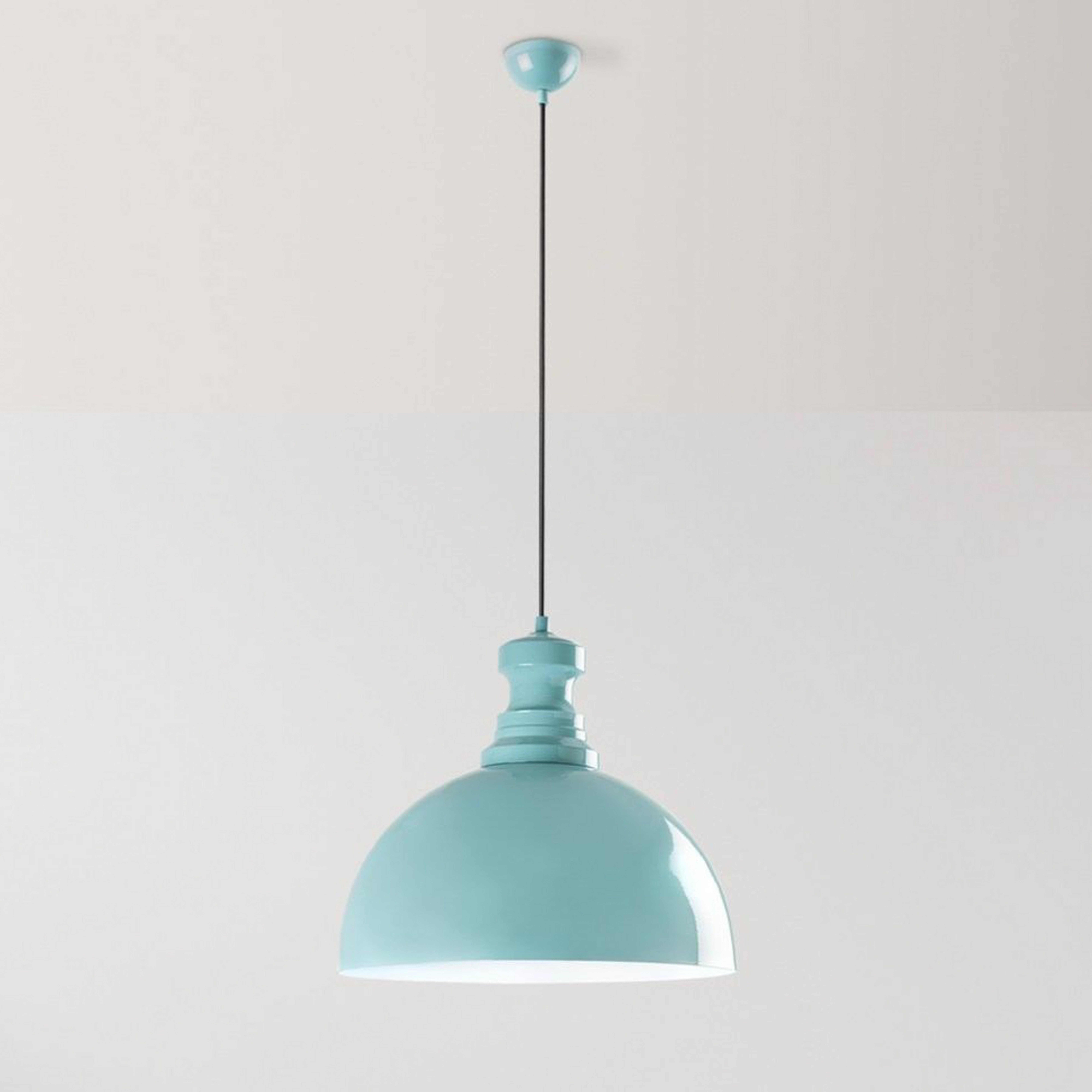 Pendellampe Kure, turkis, metall, Ø 40 cm E27