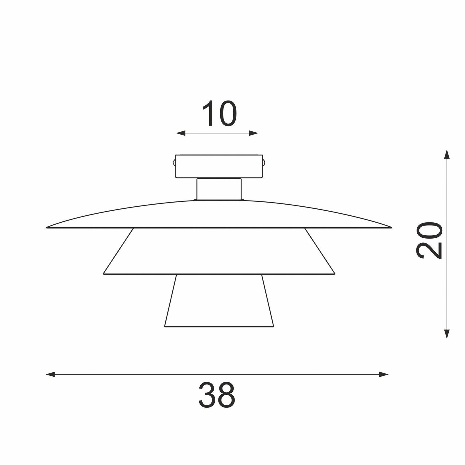 Luminex Plafonieră Plato galben muștar metal Ø 38 cm E27 - Camera de zi / sufragerie - Modern