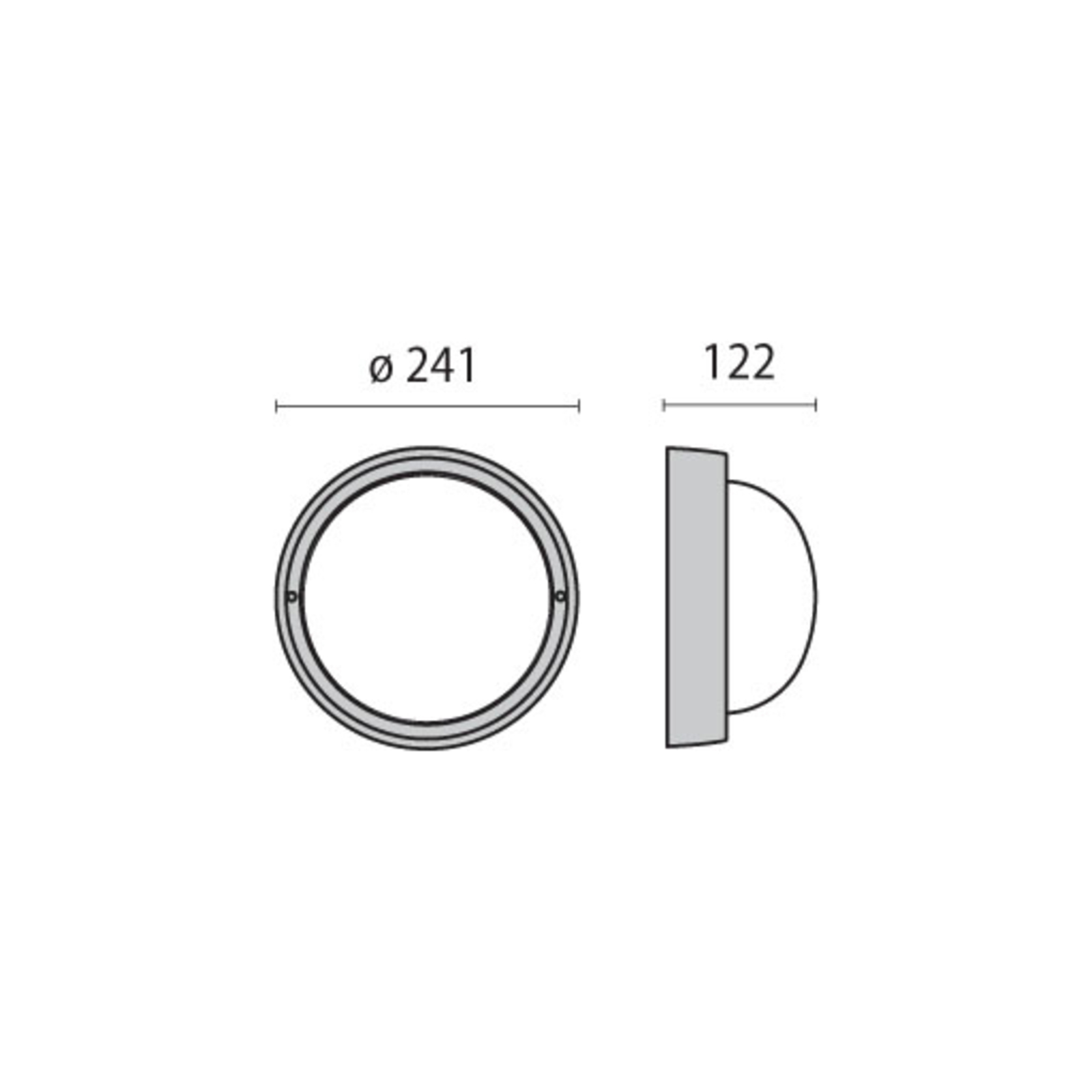 Candeeiro de parede ou de teto para exterior Eko 21, branco