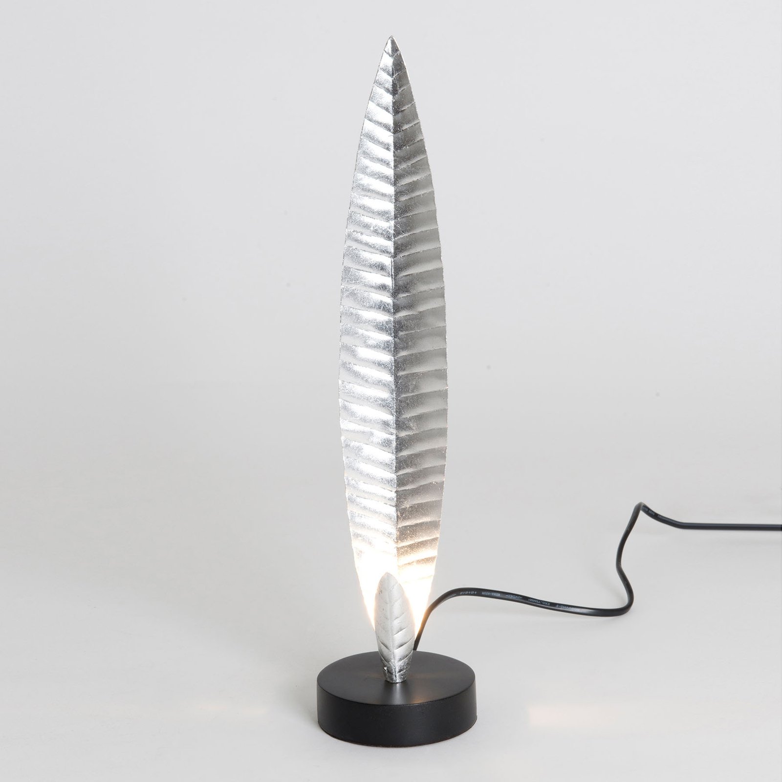 Bordlampe Penna sølv højde 38 cm