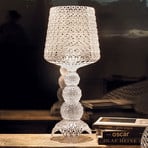 Lampă de masă LED Kartell Mini Kabuki, transparentă, înălțime 70 cm