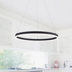 LED pakabinamas šviestuvas „TITUS“, antracito spalvos, Ø 60 cm, metalinis, su