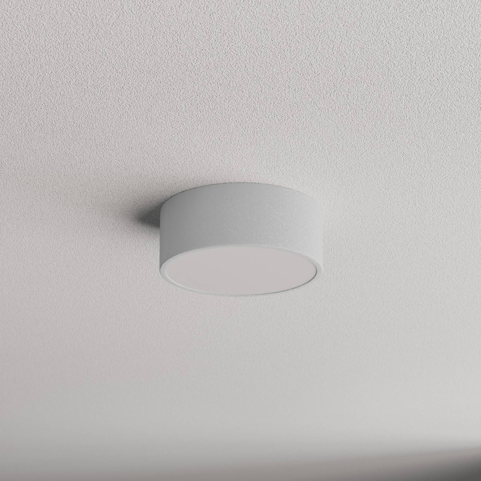 Deckenlampe Cleo 200, grau, Sensor, IP54, Ø 20 cm, Metall günstig online kaufen