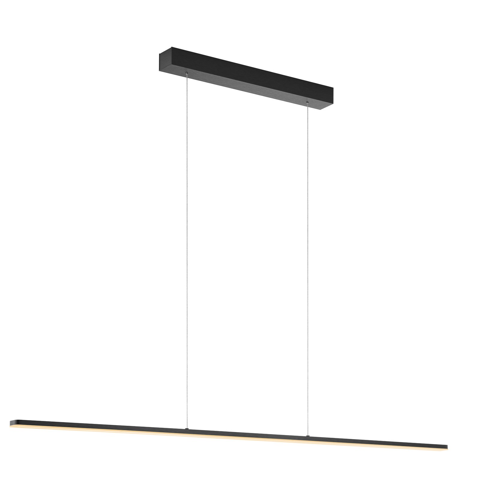 Quitani LED-Pendelleuchte Margita, Länge 148 cm, schwarz