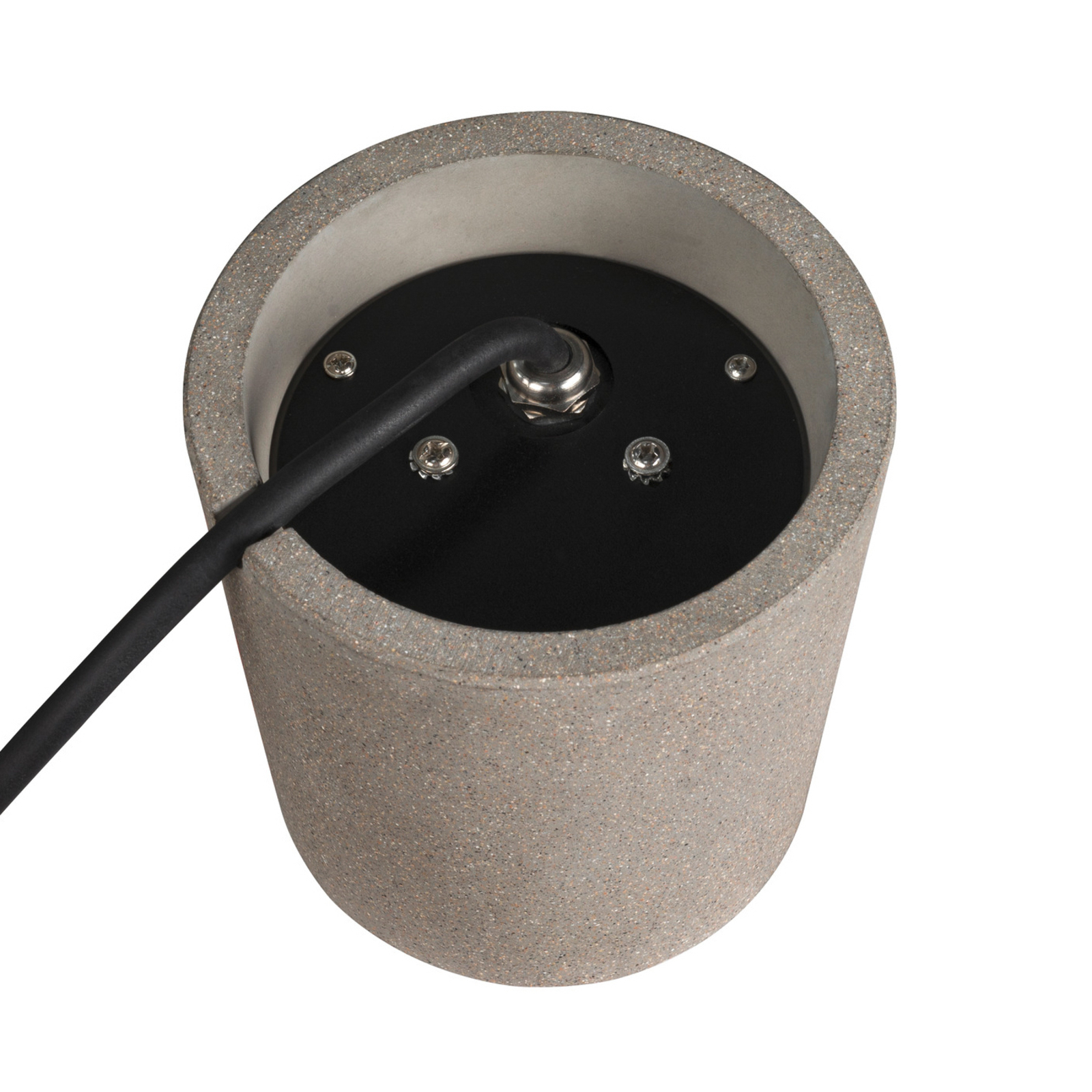 SLV Concreto floor spotlight IP65 GU10 plug round