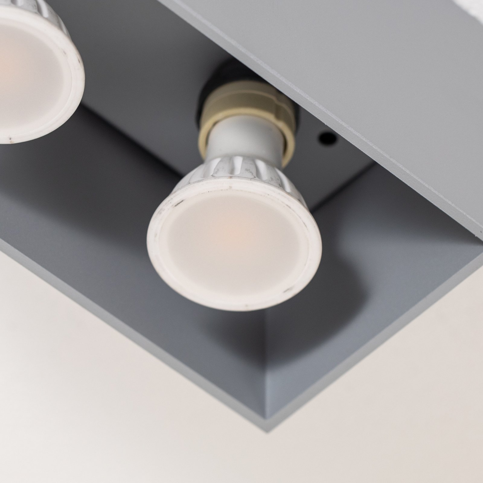 Ara Maxi aluminium ceiling light 2-bulb grey