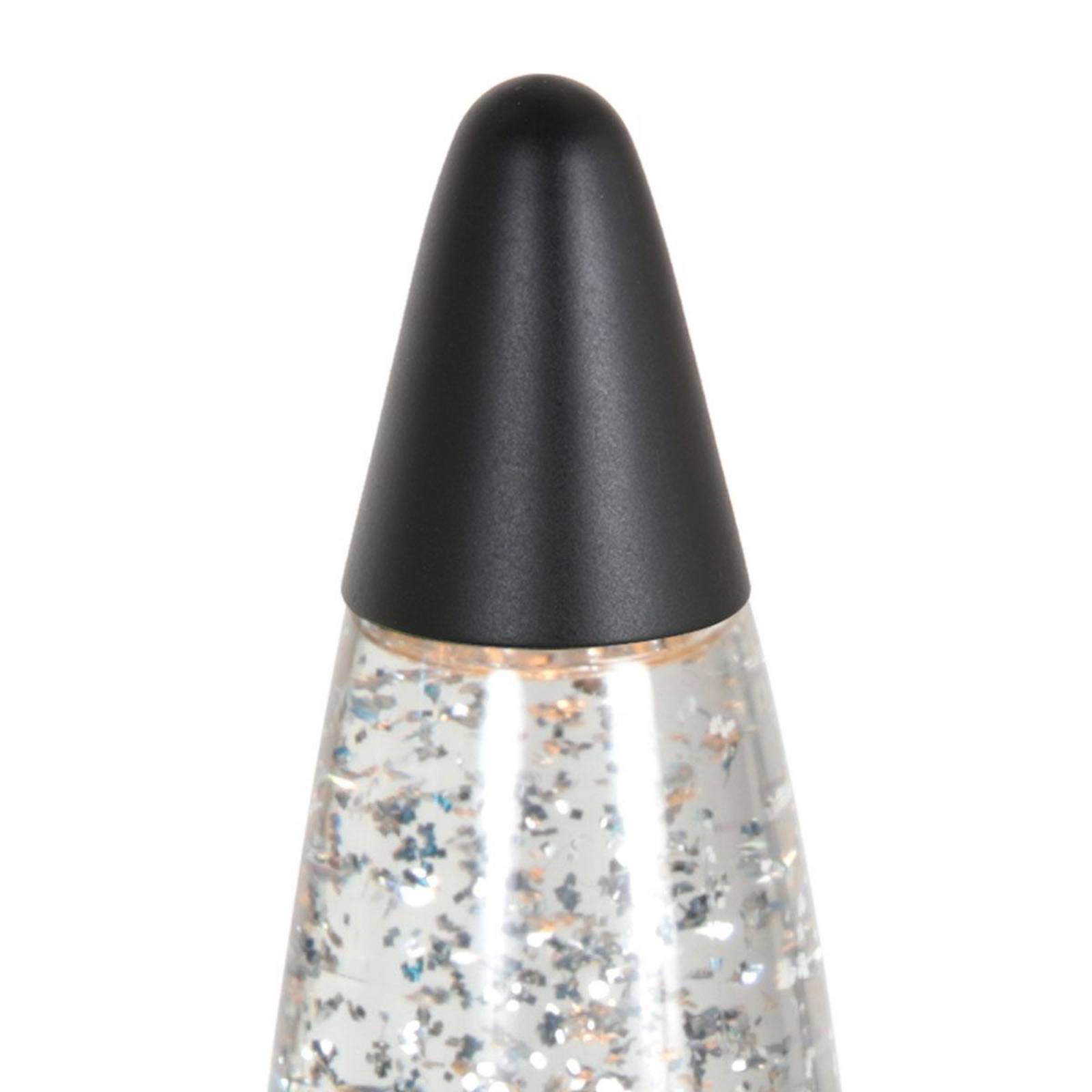 Lampa stołowa Volcan 4187, czarna, efekt brokatu, E14