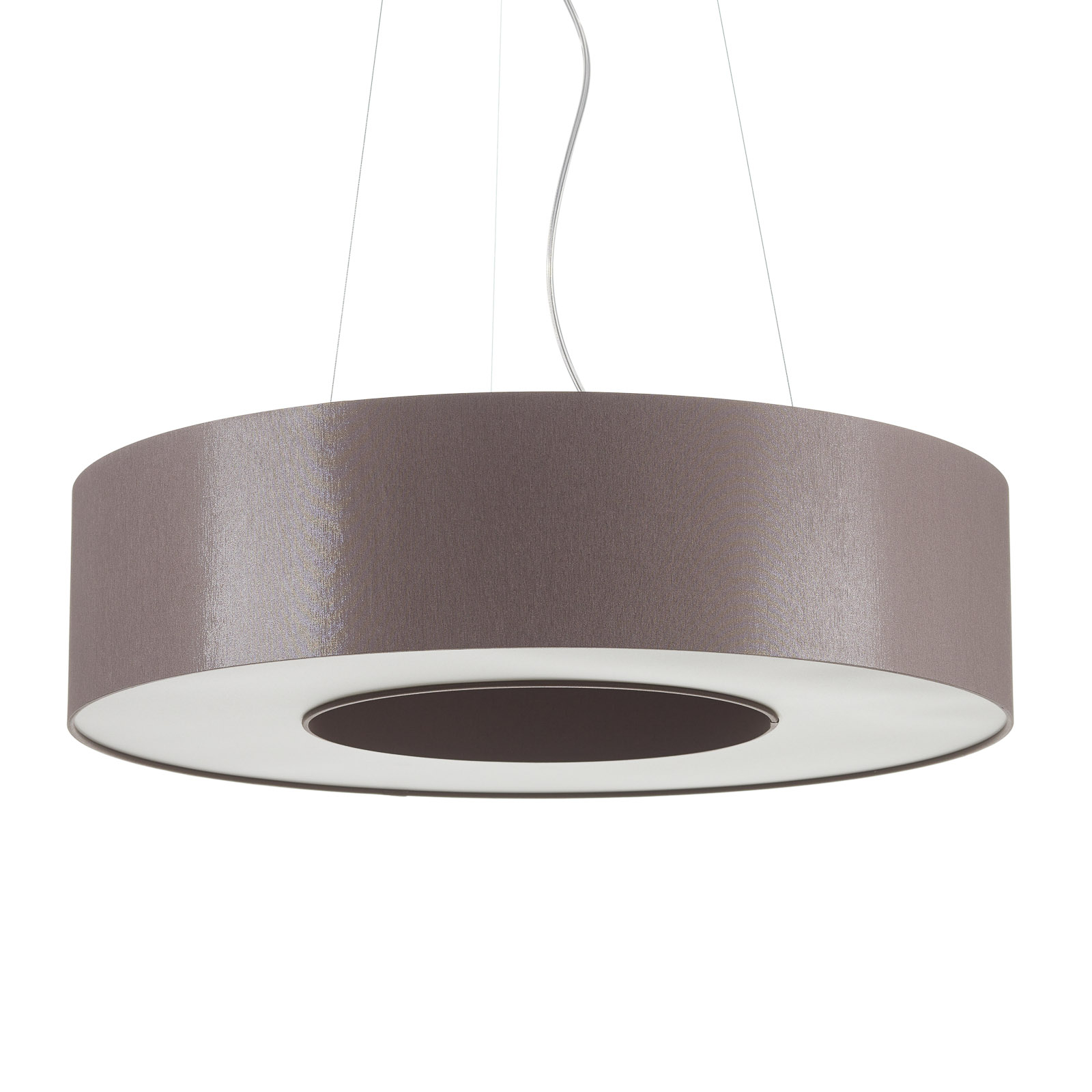LED-Pendelleuchte Donut dimmbar mit Chintz-Schirm