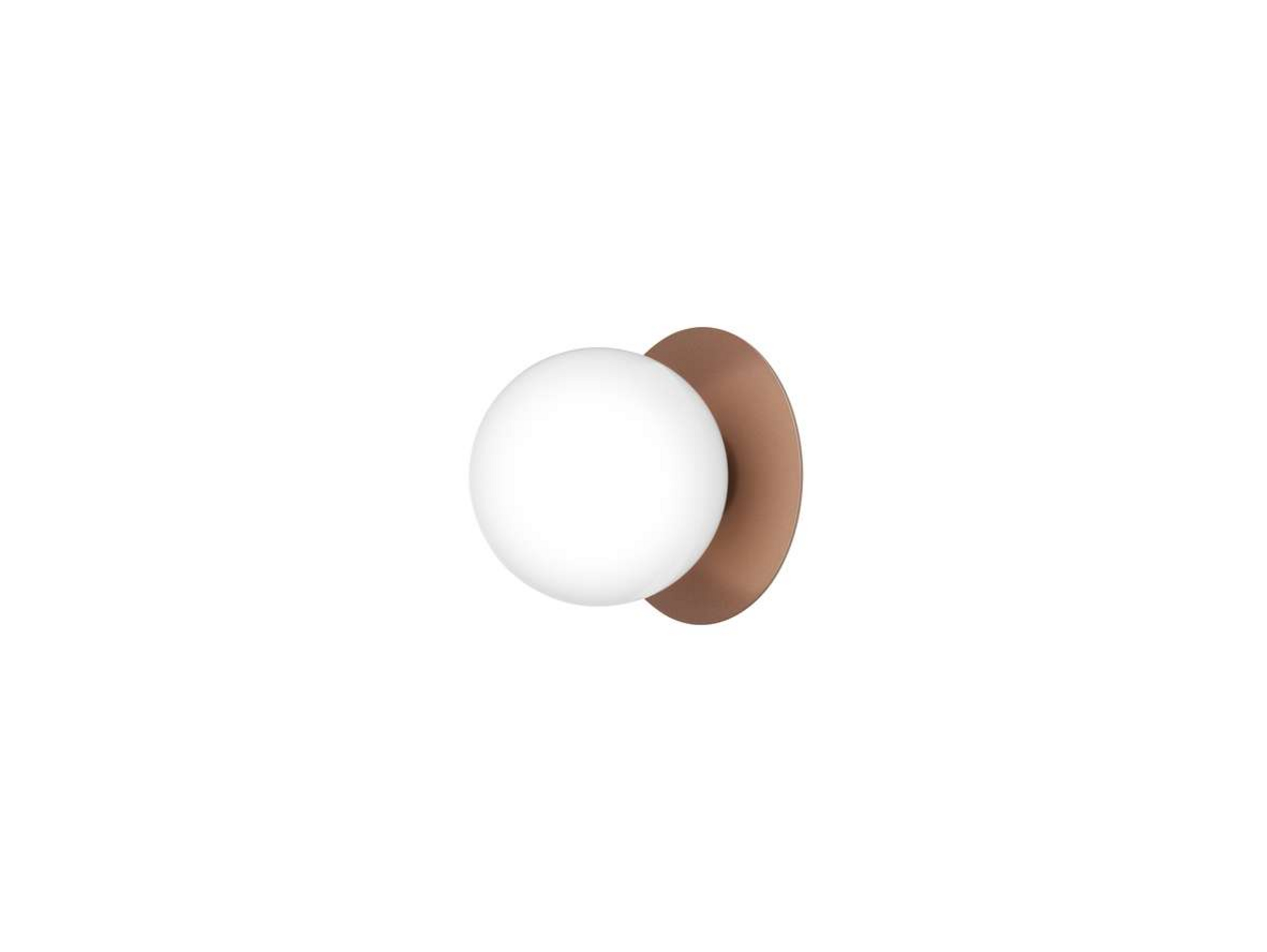 Nuura Liila outdoor wall light, Ø 16 cm, bronze/opal