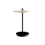 Asteria Move Portable Table Lamp Pearl White/Black - UMAGE