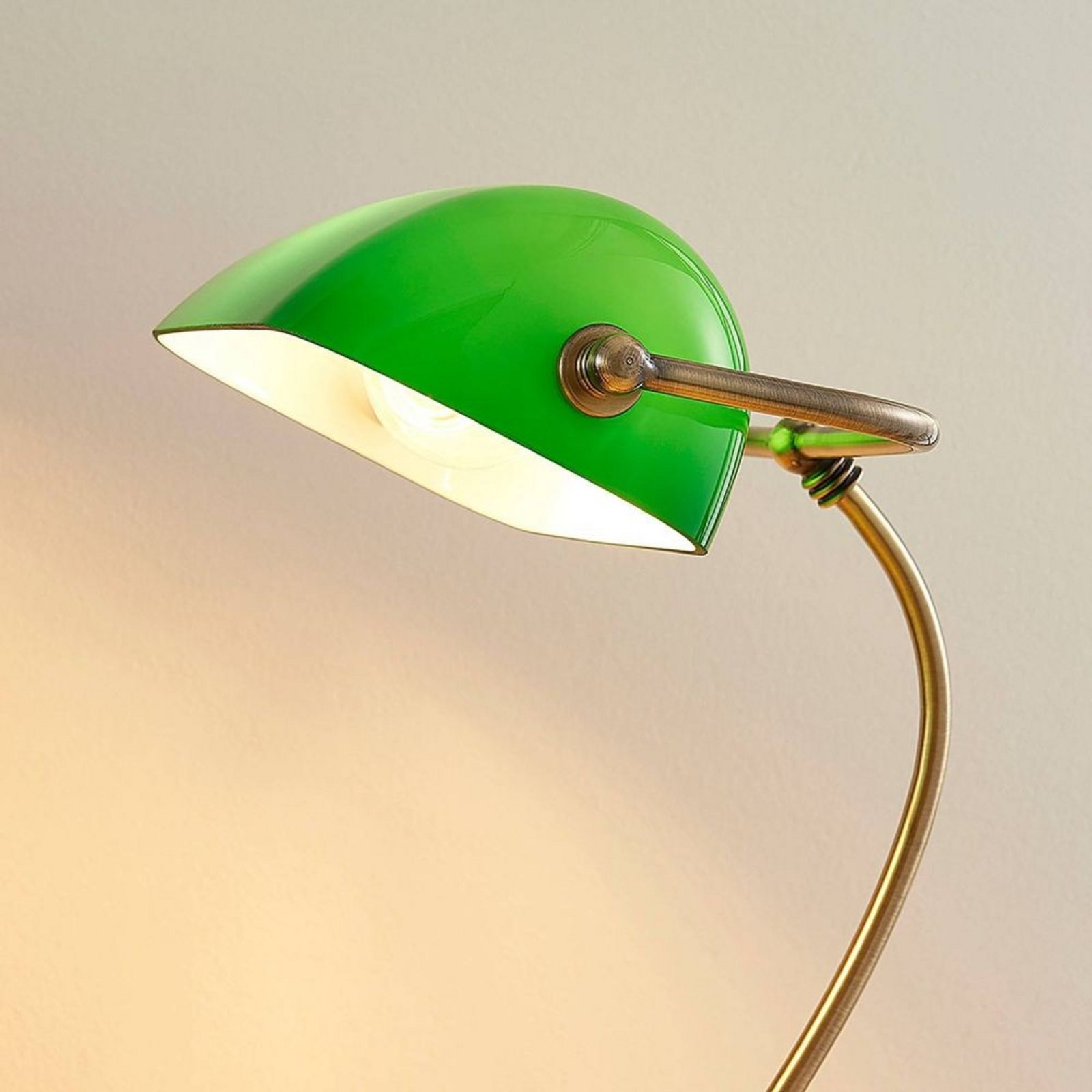 Selea Veioză Glossy Green/Brass - Lindby