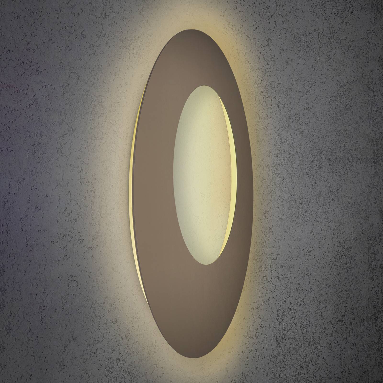 Escale Blade Open applique murale LED bronze Ø 79 cm