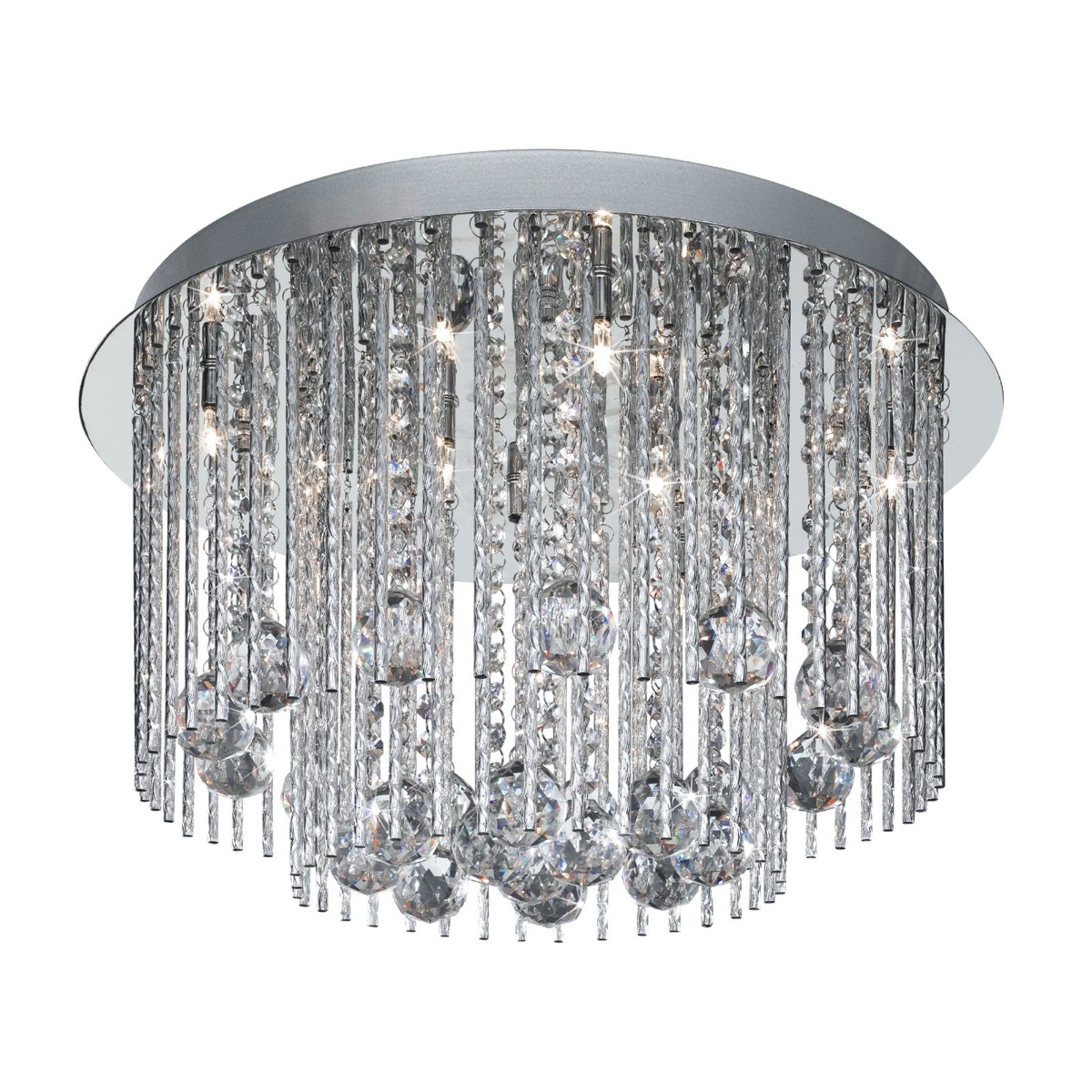 Beatrix ceiling light with crystals Lights.co.uk