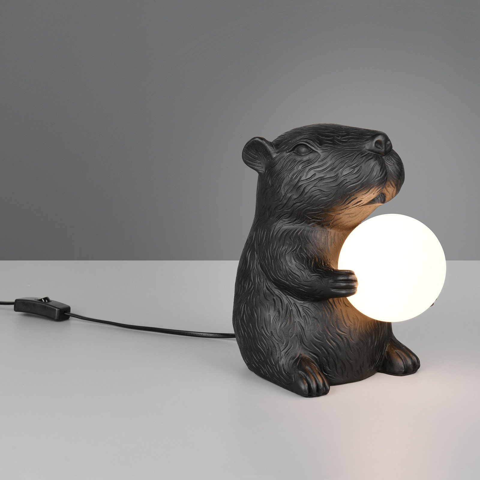 Reality Leuchten Lampa de masă Capi negru înălțime 25 cm rășină sintetică G9 - Camera de zi / sufragerie - Viața tânără - Plastic