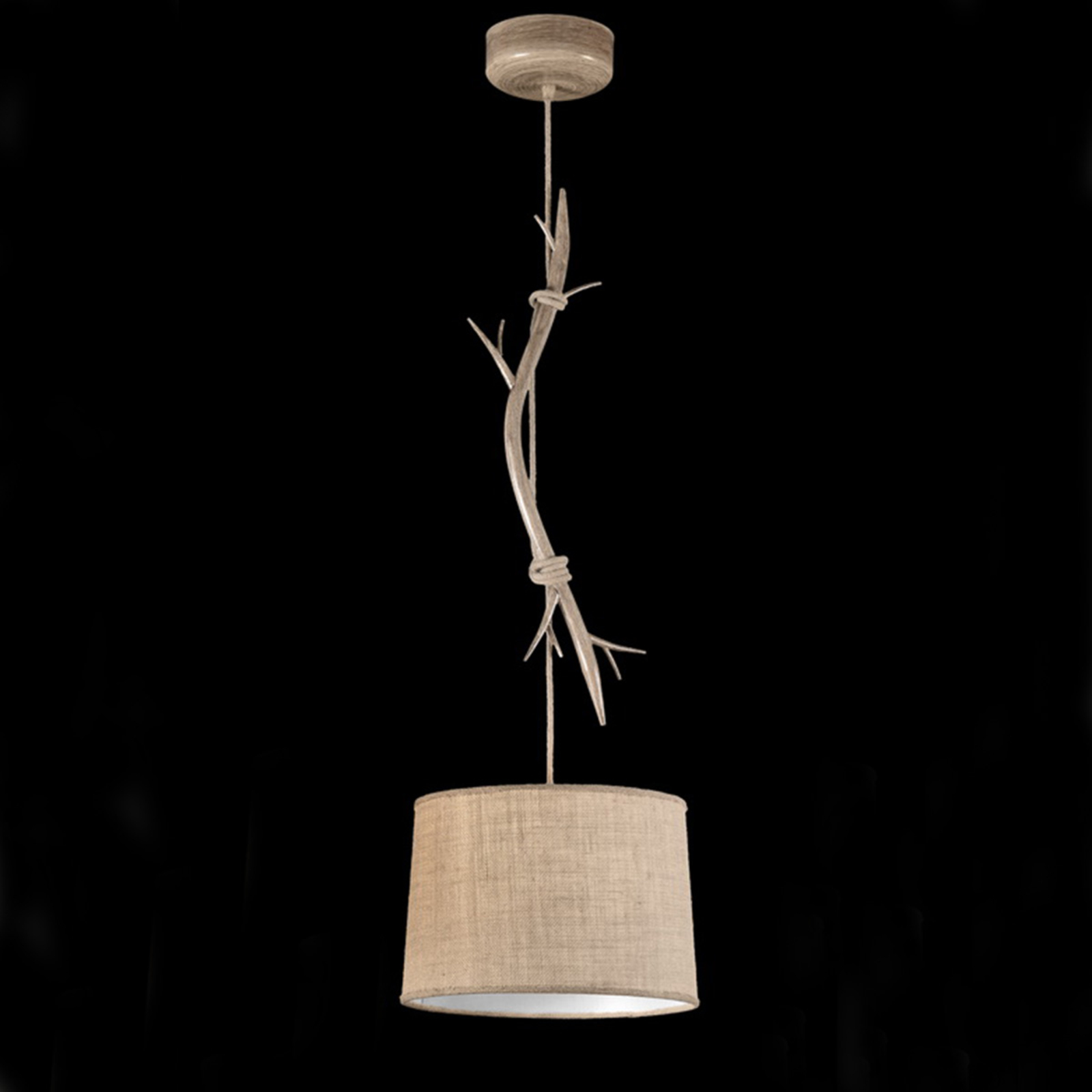 Suspension Sabina abat-jour tissu, 1 lampe, 35 cm