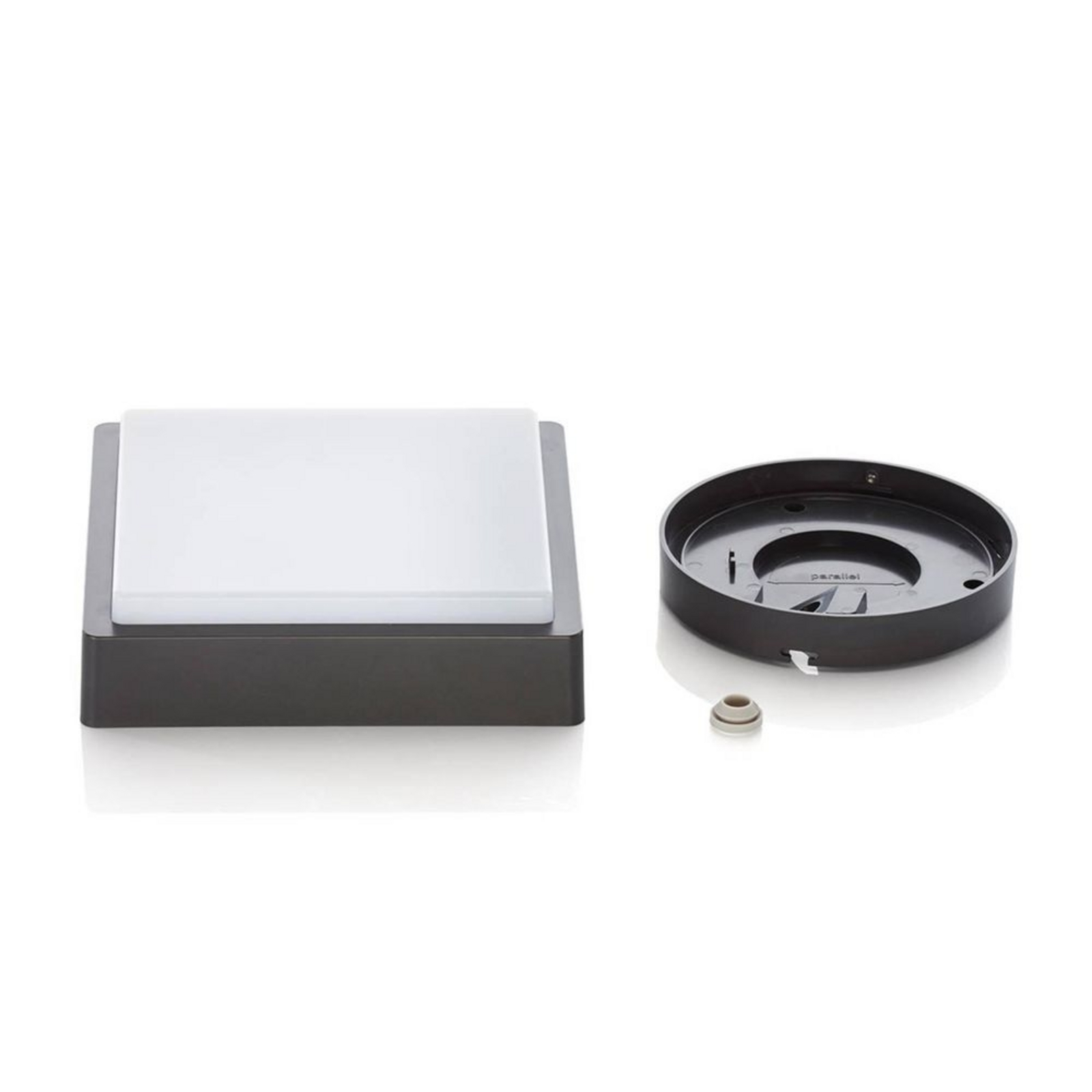 Nermin Square LED Ulko Seinävalaisin IP65 Dark Grey/White - Lindby