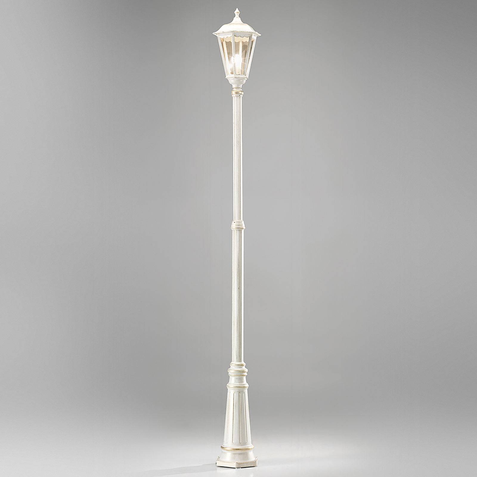 Puchberg post light 1-bulb 249 cm white and gold