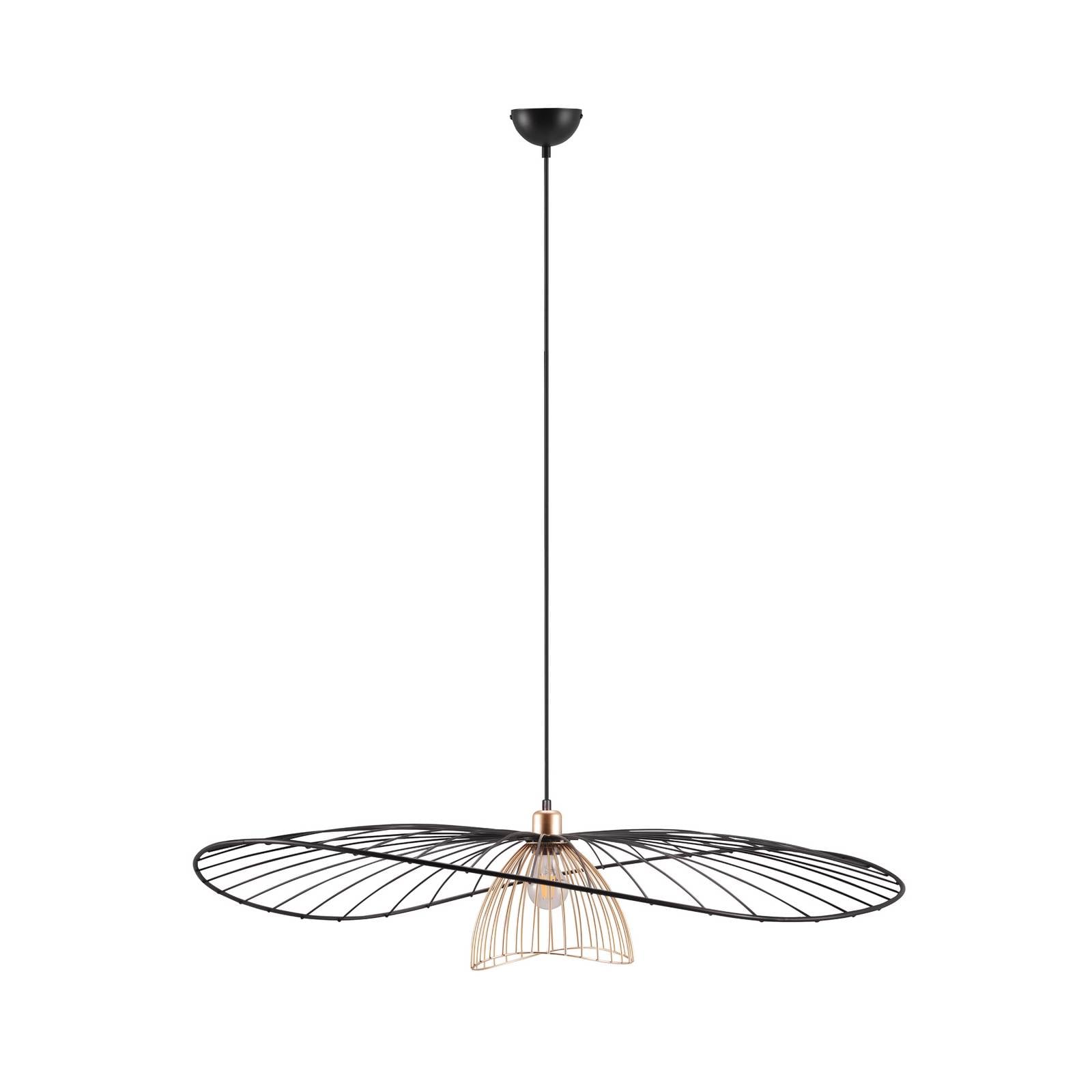 Hängeleuchte Lauris, schwarz matt, Ø 100 cm, Metall, E27