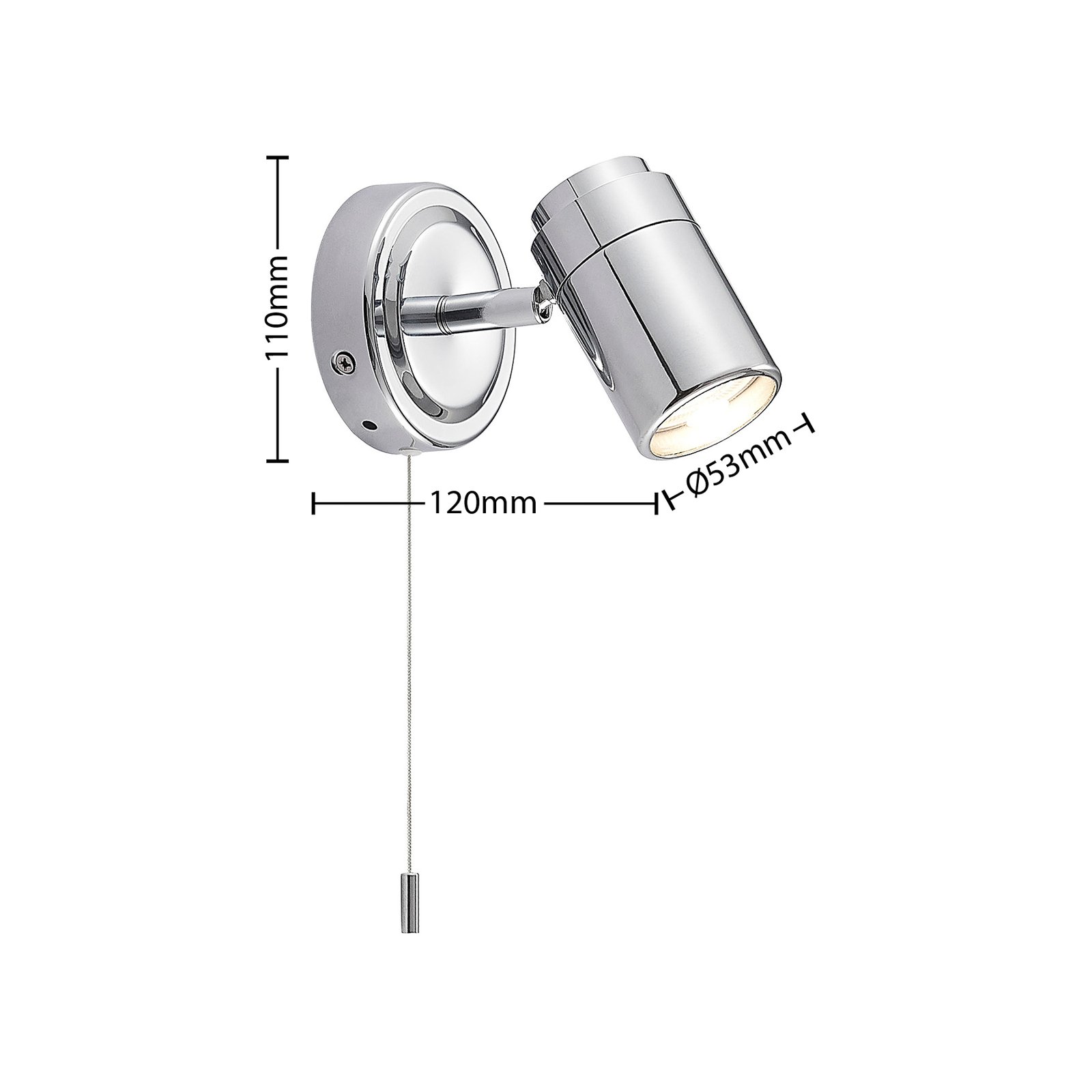 Remilan Vegglampe Chrome - Lindby