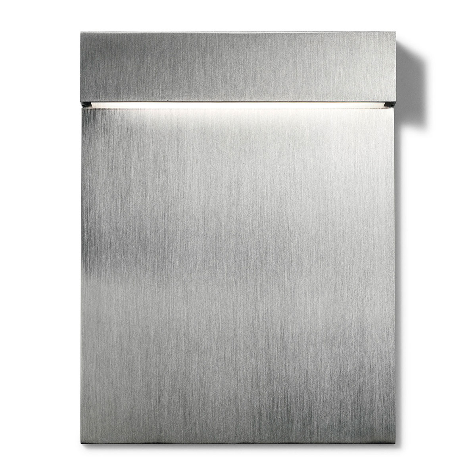 Flos Real Matter LED recessed wall light, brushed steel, stainless steel, 3 W, energy efficiency: A+, W: 11.5 cm, H: 15 cm