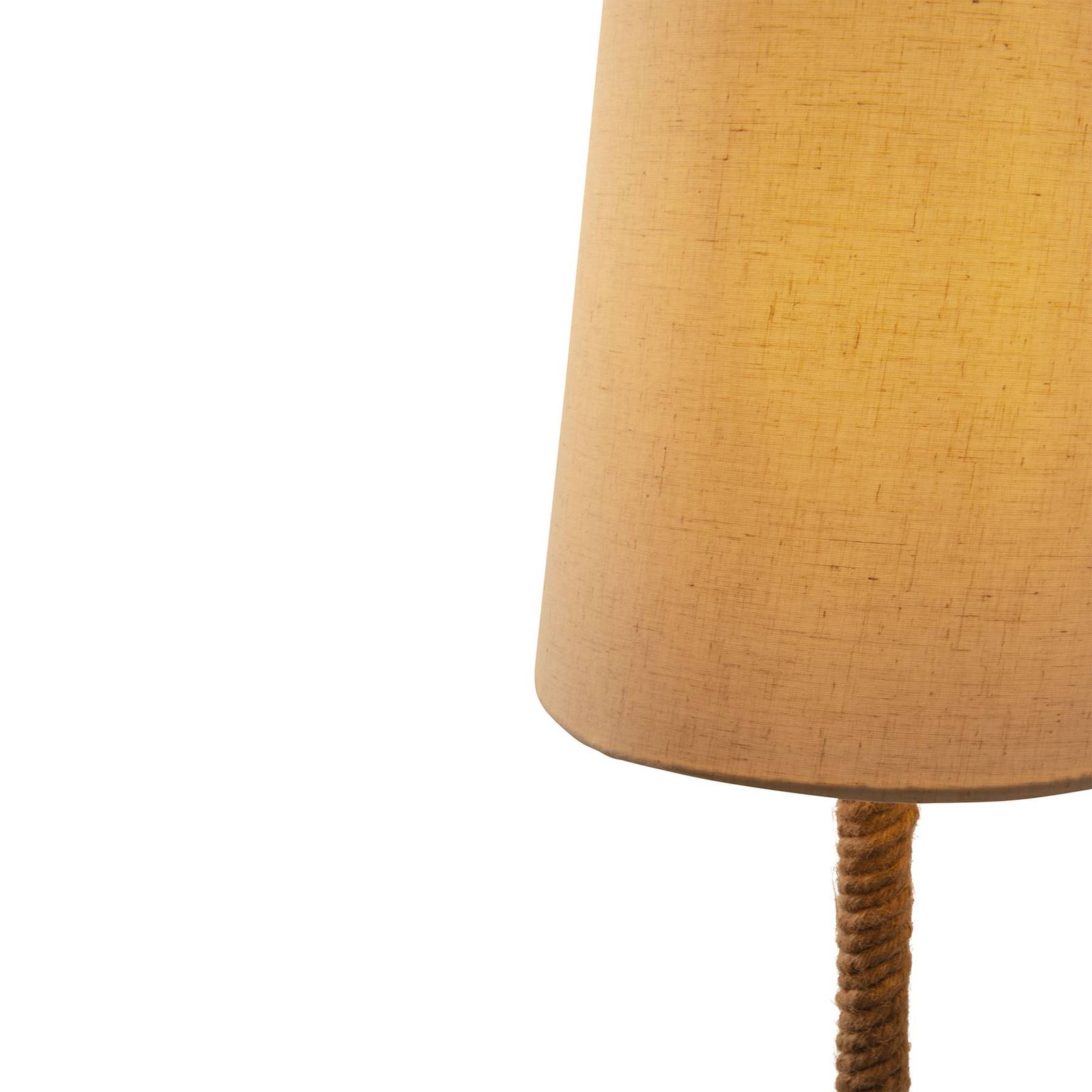 Lampadaire Rope, abat-jour tissu, Ø 27 cm, 150 cm