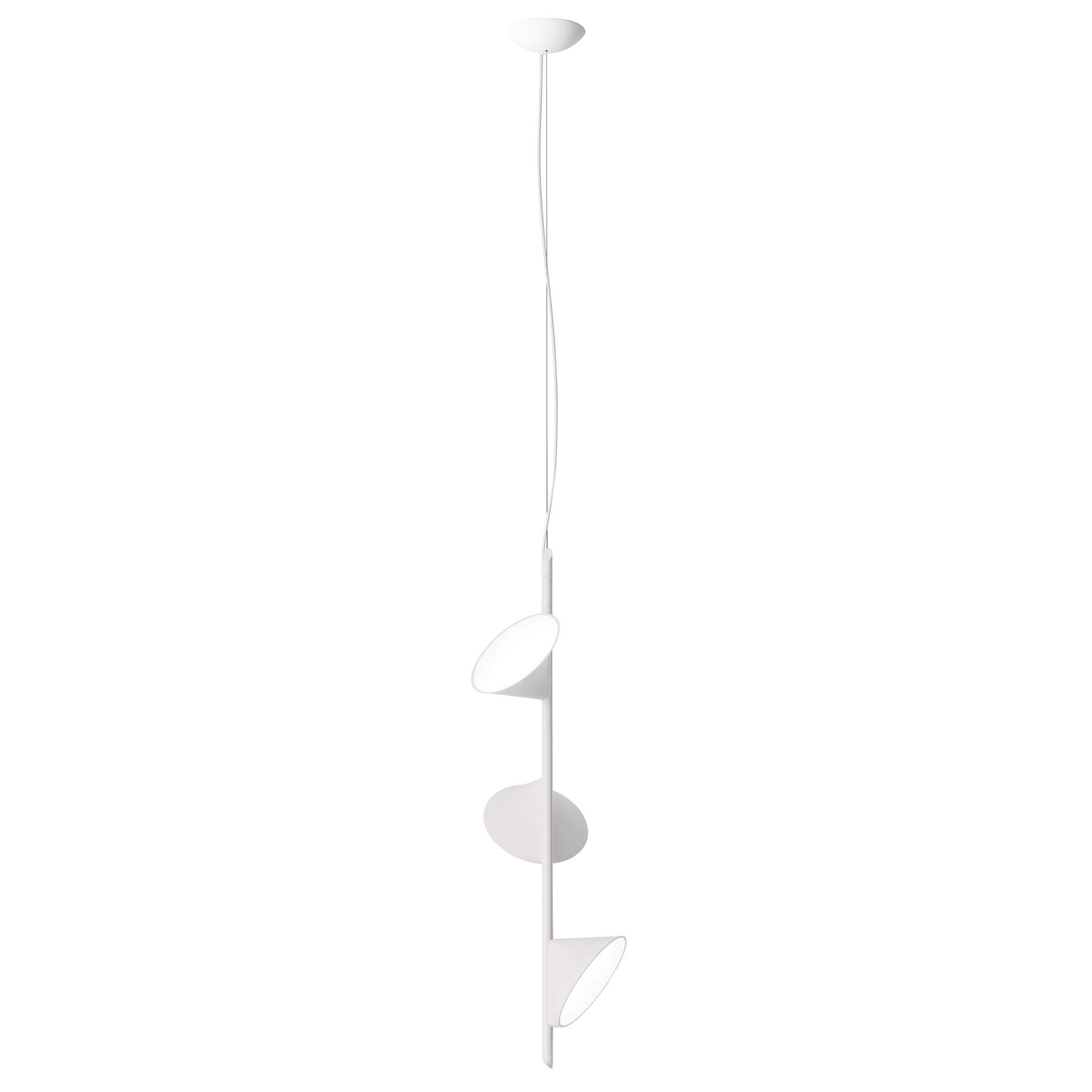 Axolight Orchid LED hanging light, 3-bulb white