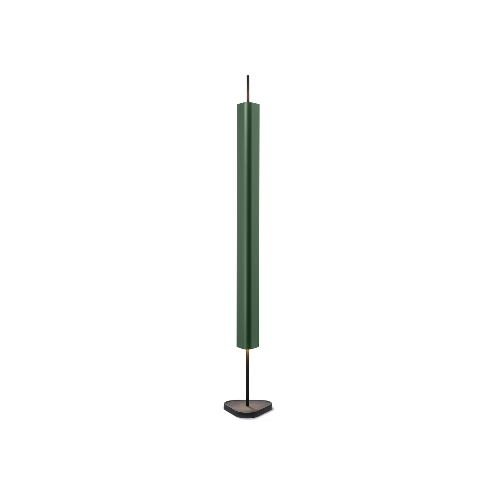 FLOS Candeeiro de pé LED Emi, verde escuro, regulável, altura 170 cm