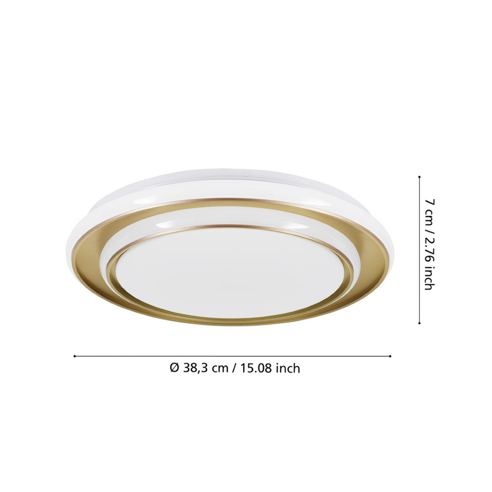 EGLO LED plafondlamp MOSCHETTA, goudkleurig, Ø 40 cm, CCT