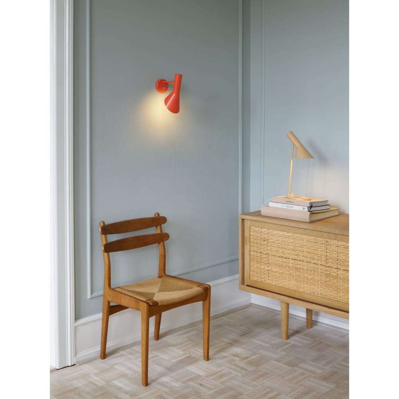 AJ Wall Lamp Electric Orange - Louis Poulsen