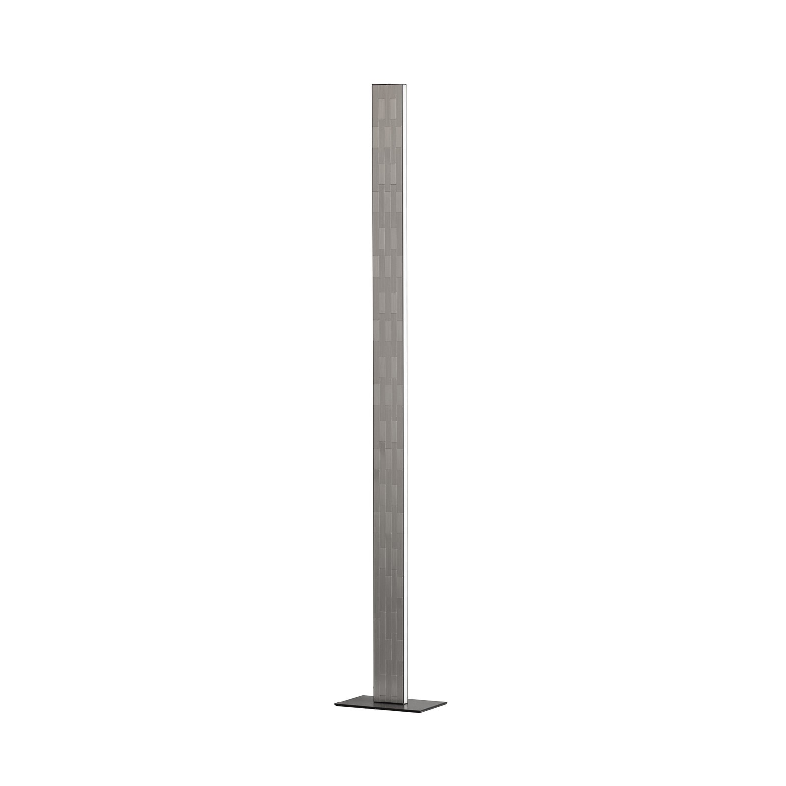 LED floor lamp Aluro, metal, nickel-coloured, CCT, dimmable