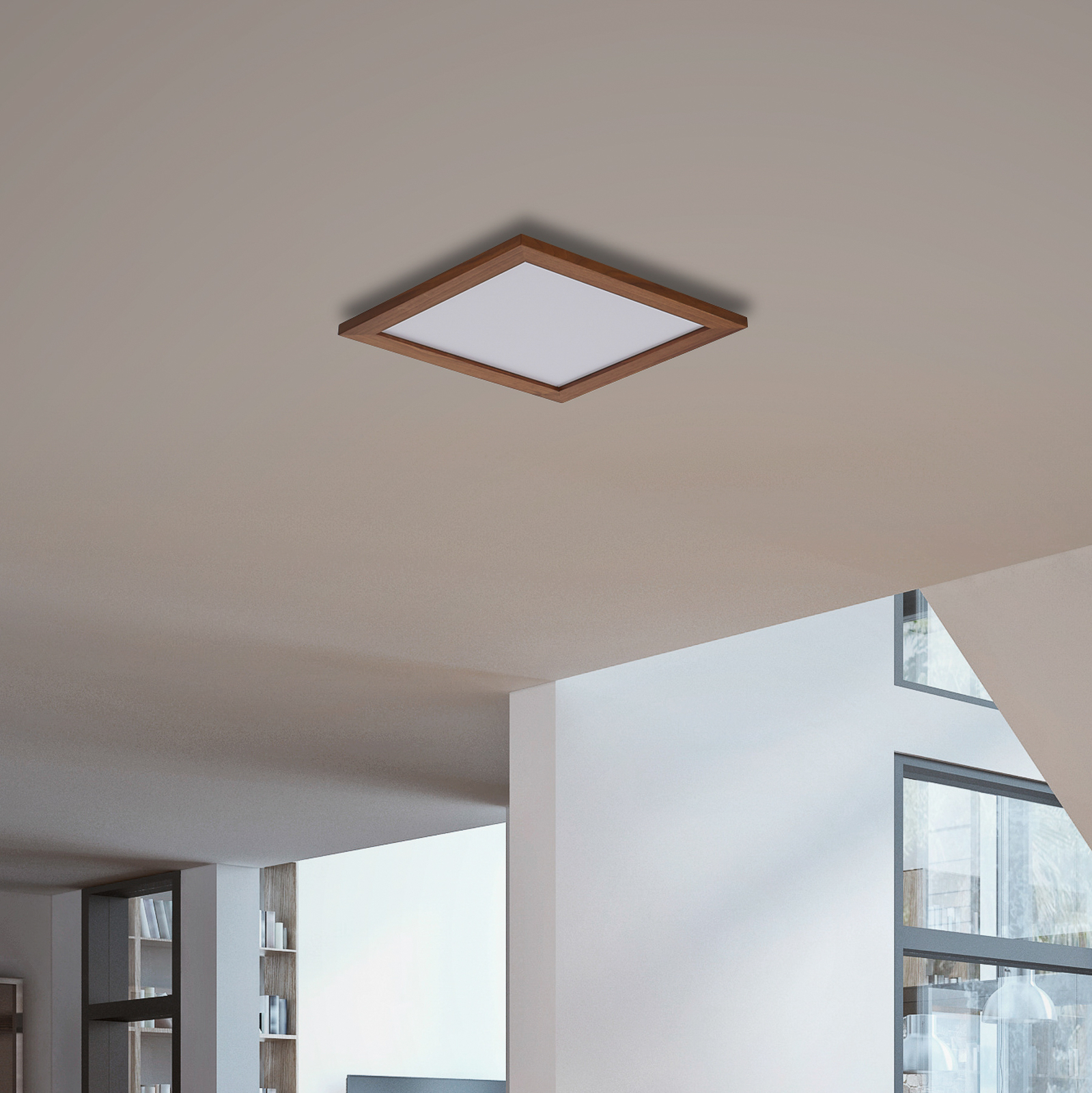 Quitani LED-Panel Aurinor, Nussbaum, 45 cm