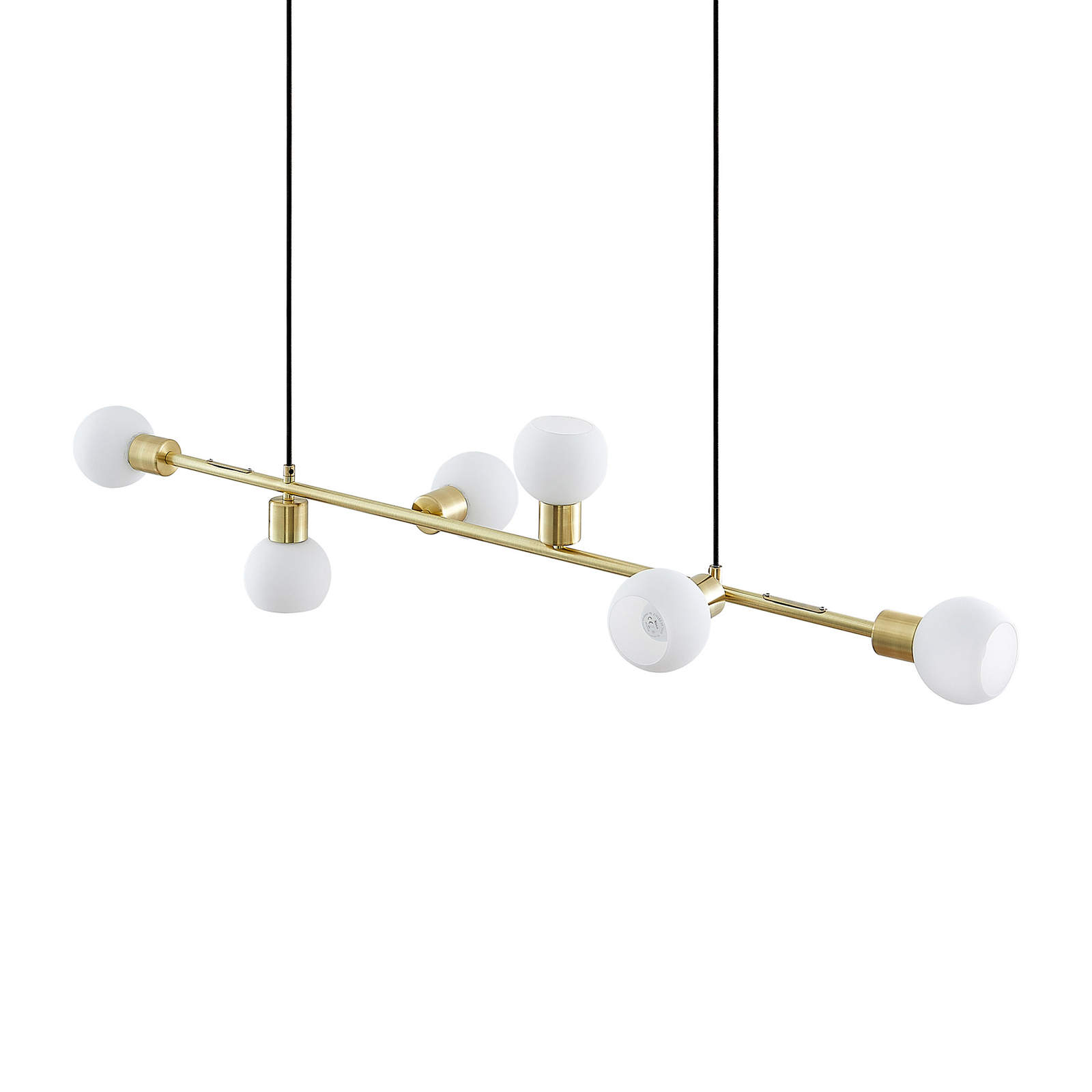 Lindby Biscala Hängeleuchte messing/opal