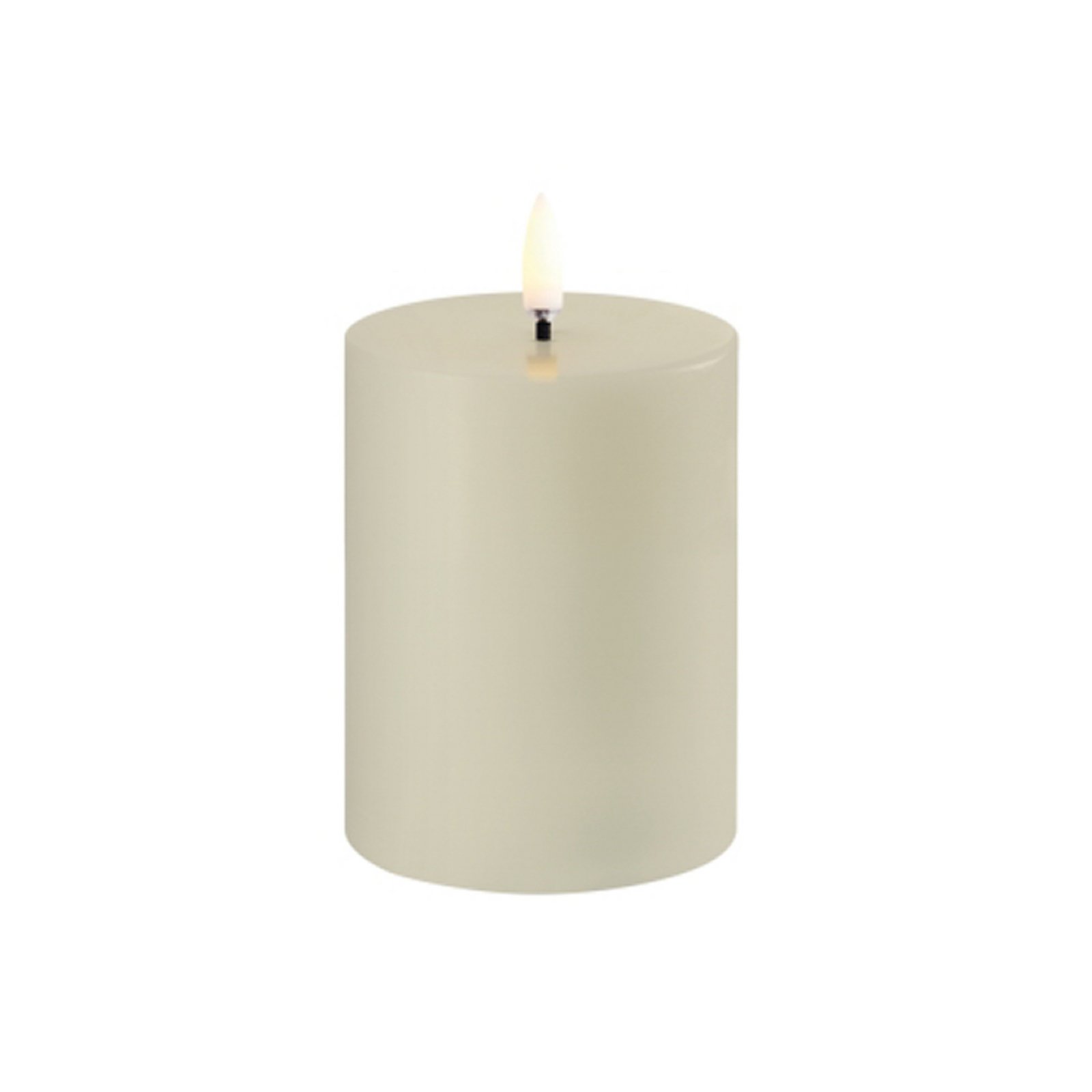 Candela LED PILLAR, grigio chiaro Altezza 10 cm Cera - Uyuni Lighting